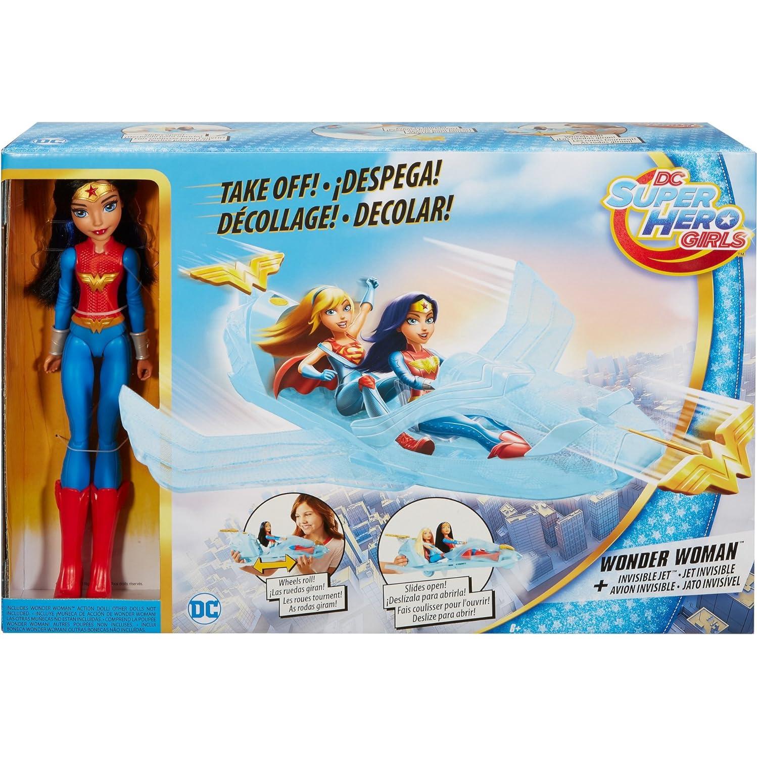 Muñeca Wonder Woman con Jet Invisible Mattel 30.5 cm