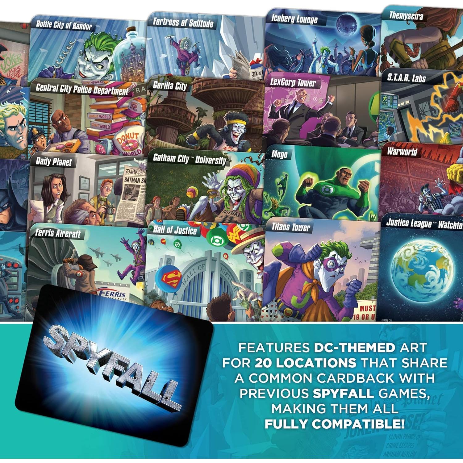 DC Spyfall - Juego de Mesa de Deducción Social - 3 a 8 Jugadores