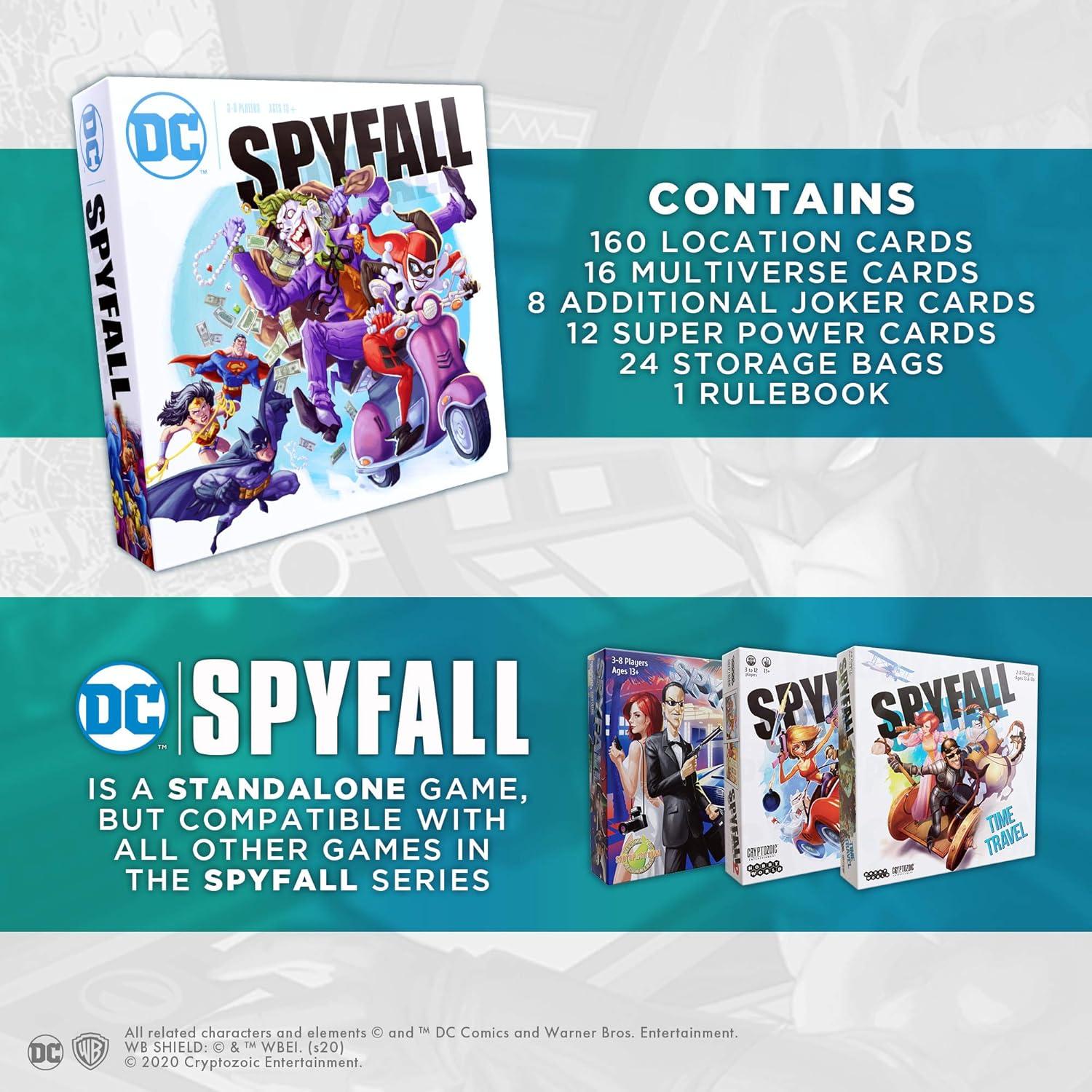 DC Spyfall - Juego de Mesa de Deducción Social - 3 a 8 Jugadores