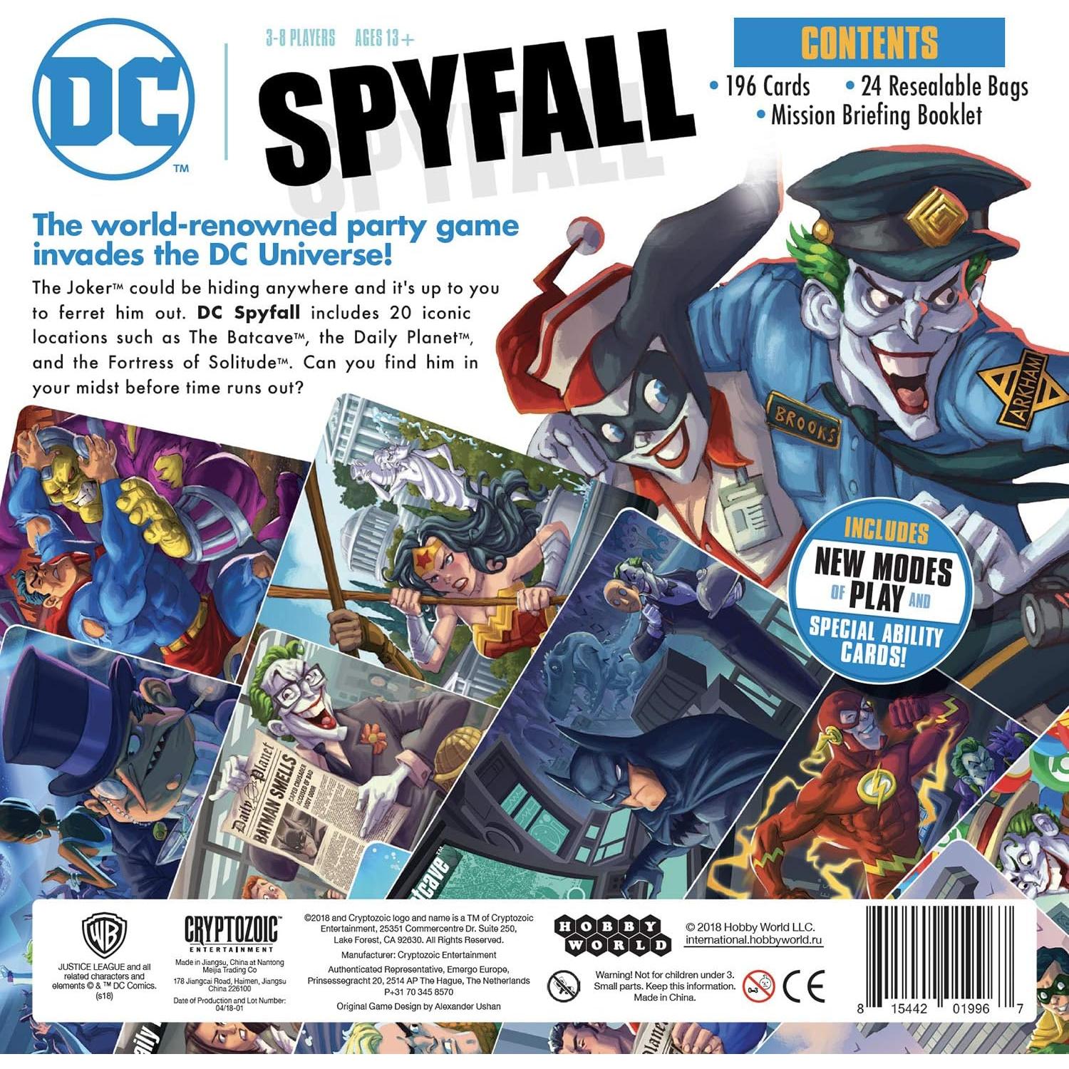 DC Spyfall - Juego de Mesa de Deducción Social - 3 a 8 Jugadores