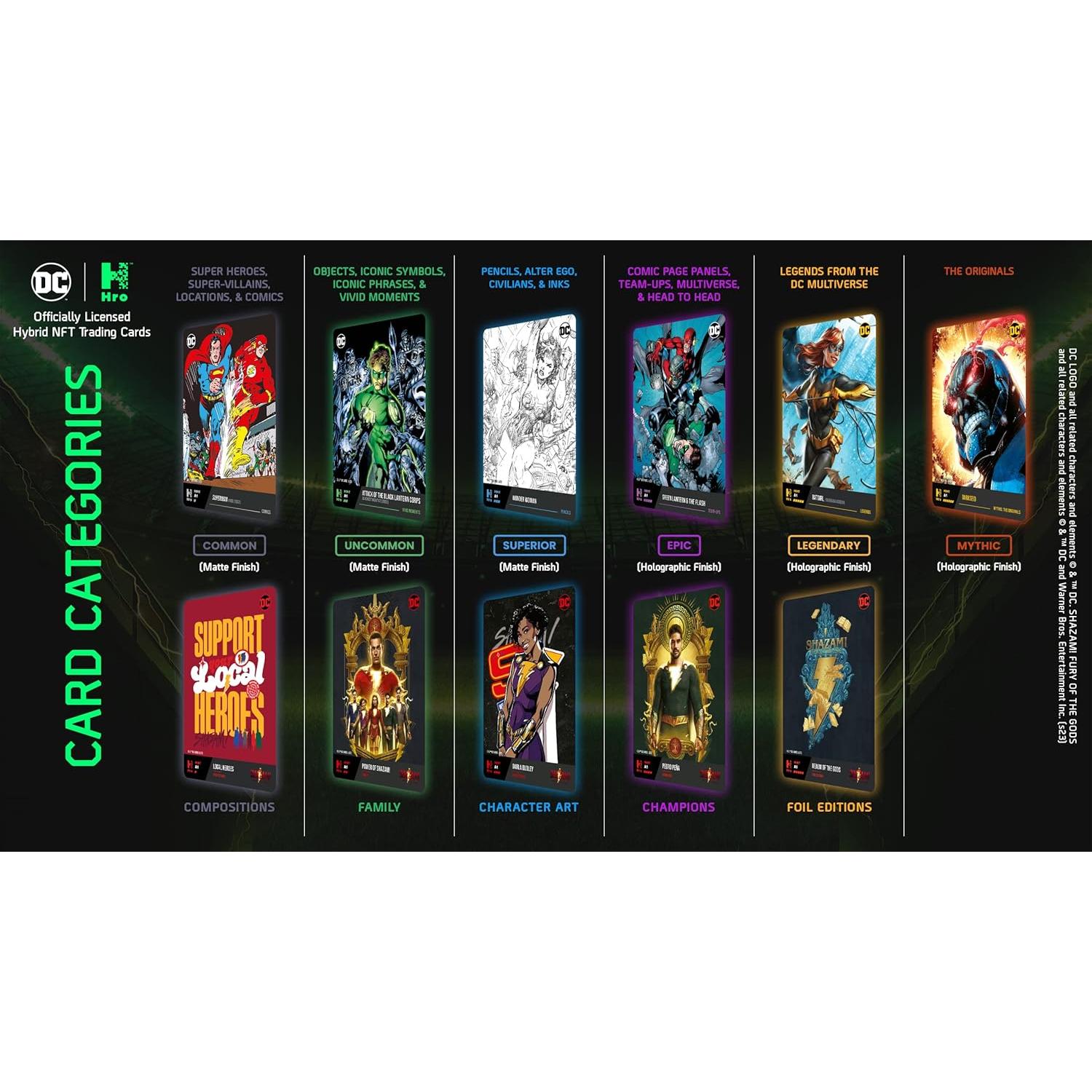 Tarjetas de Comercio Híbridas DC Hro Capítulo 3 - 8 Paquetes