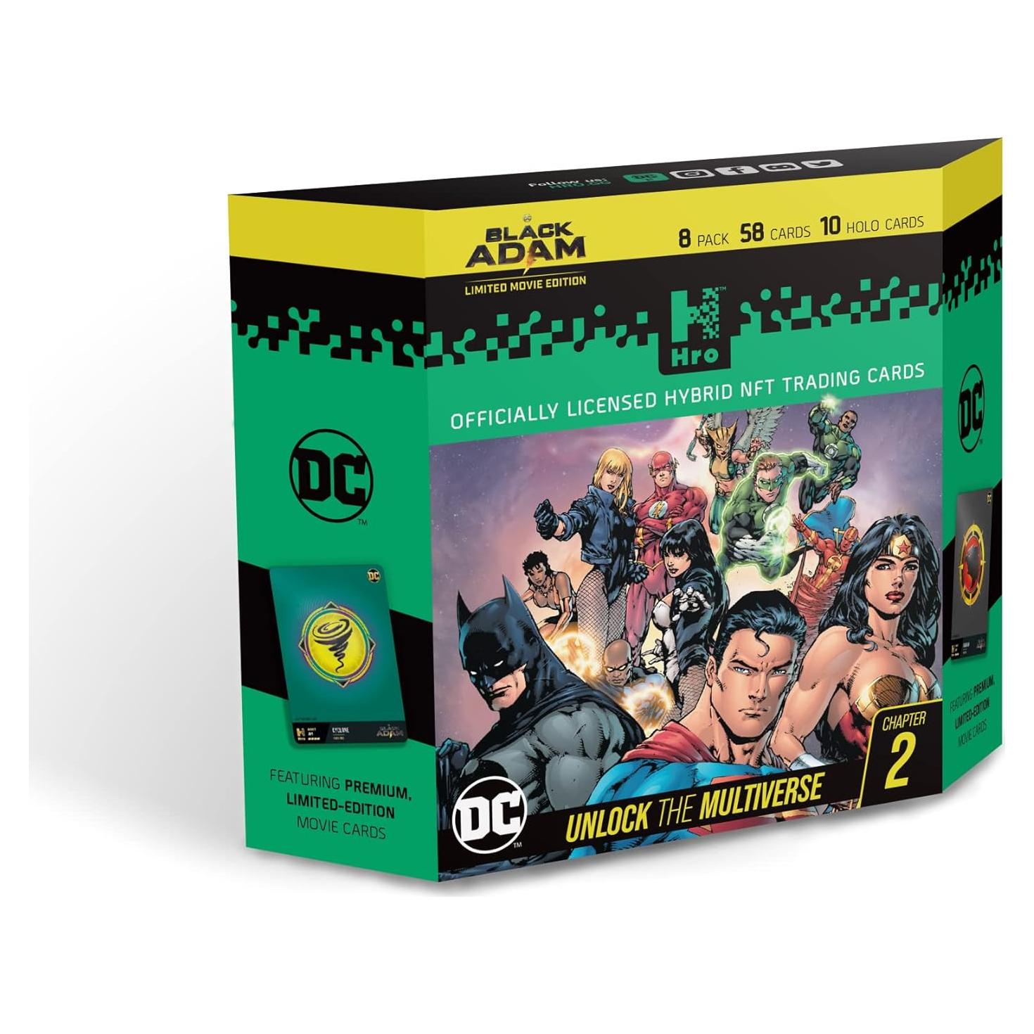 HRO DC Comics Caja Inicial Premium 8 Paquetes Tarjetas NFT