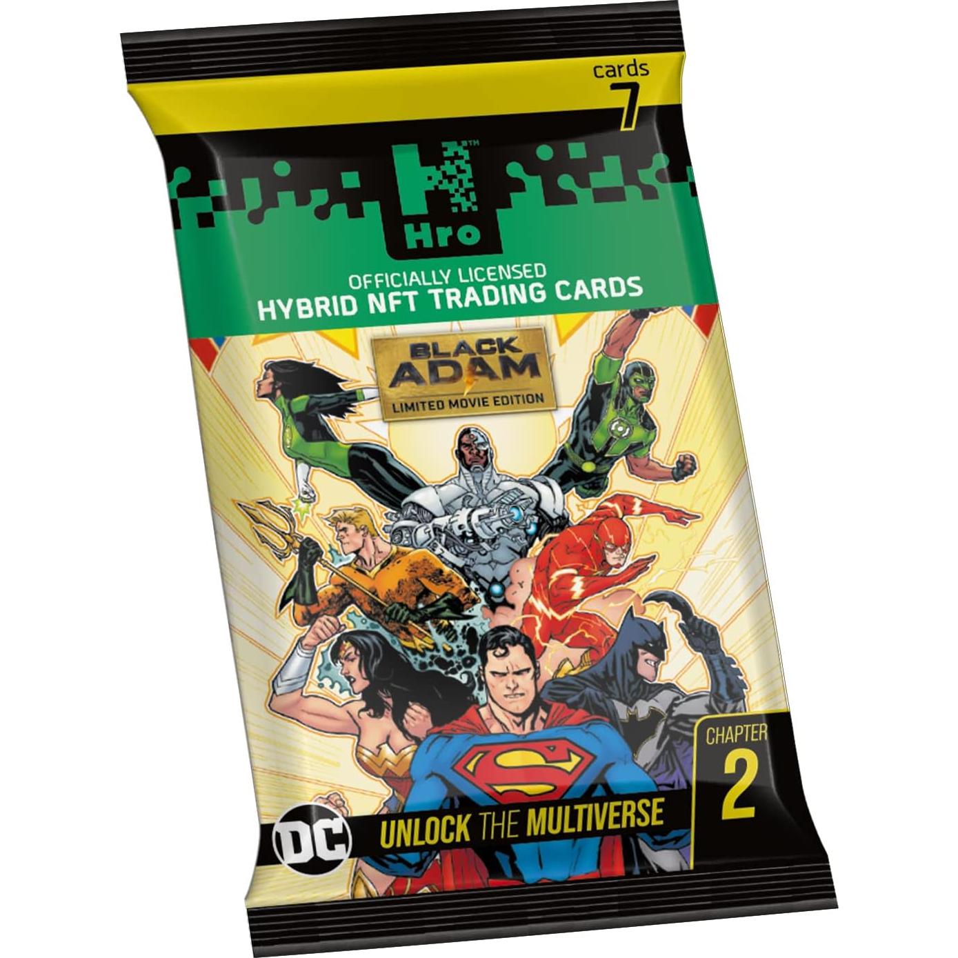 HRO DC Comics Caja Inicial Premium 8 Paquetes Tarjetas NFT