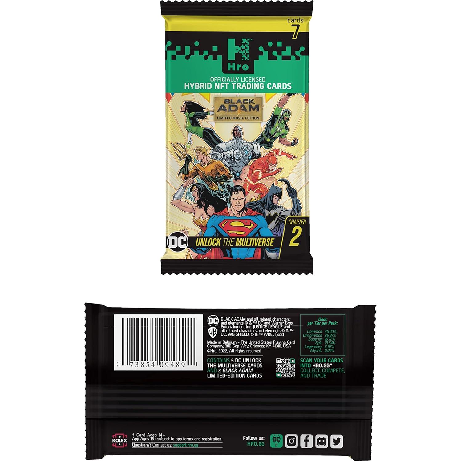 HRO DC Comics Cartas de Comercio NFT Híbridas - Paquete Premium 2