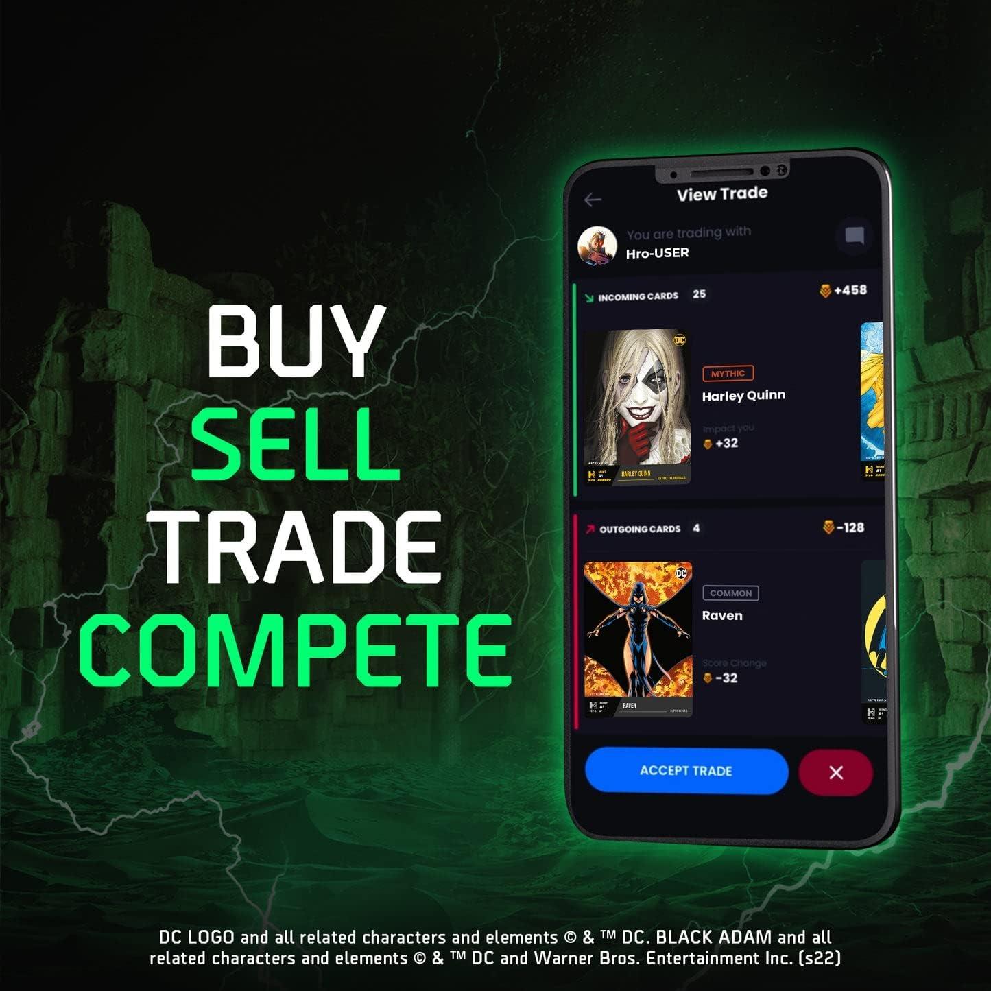 HRO DC Comics Cartas de Comercio NFT Híbridas - Paquete Premium 2