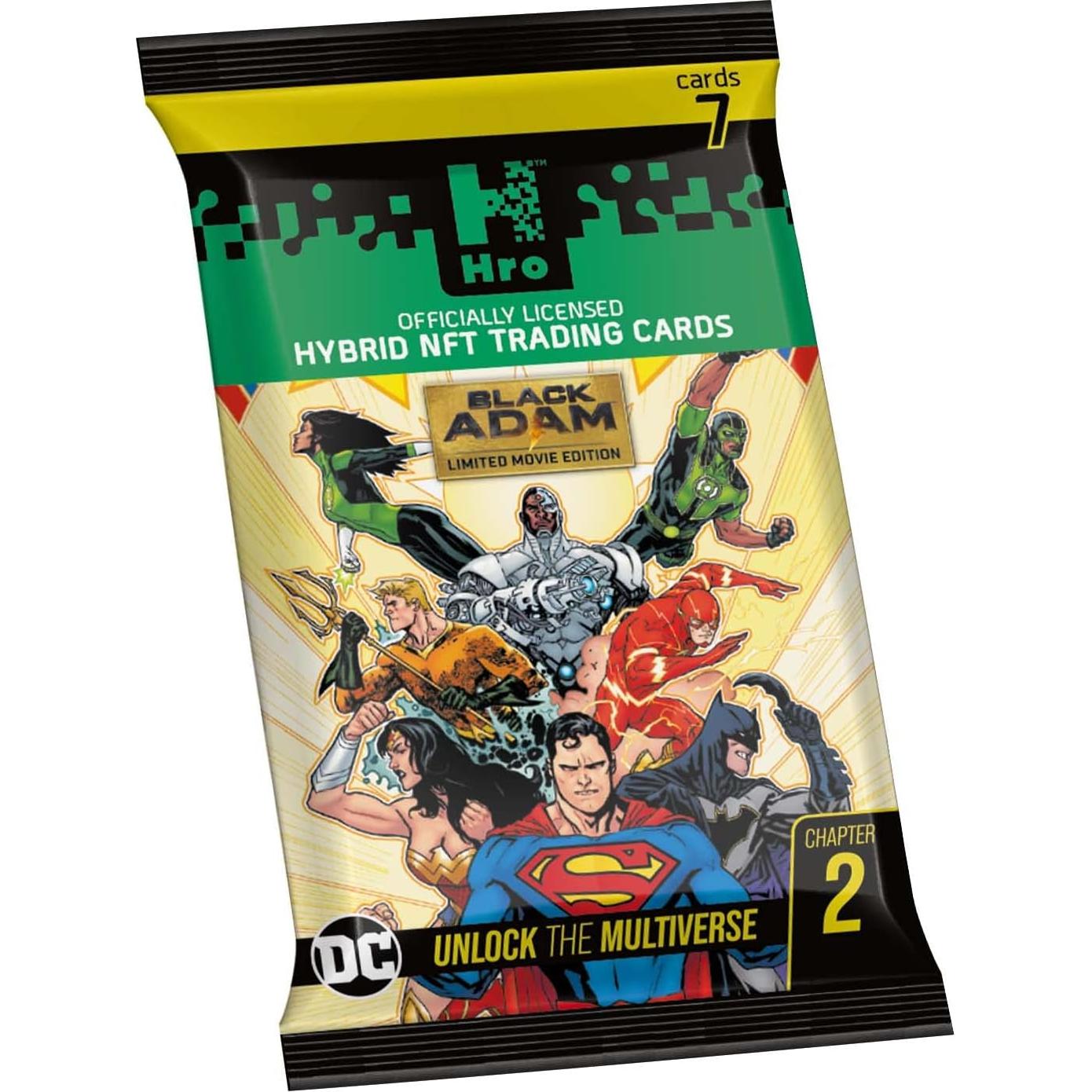 Caja Premium DC Comics Hro: 4 Paquetes de Tarjetas NFT