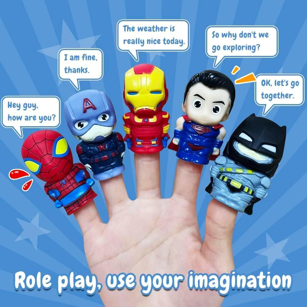 Set de 5 títeres de dedo de superhéroes Joyday - Juguetes educativos