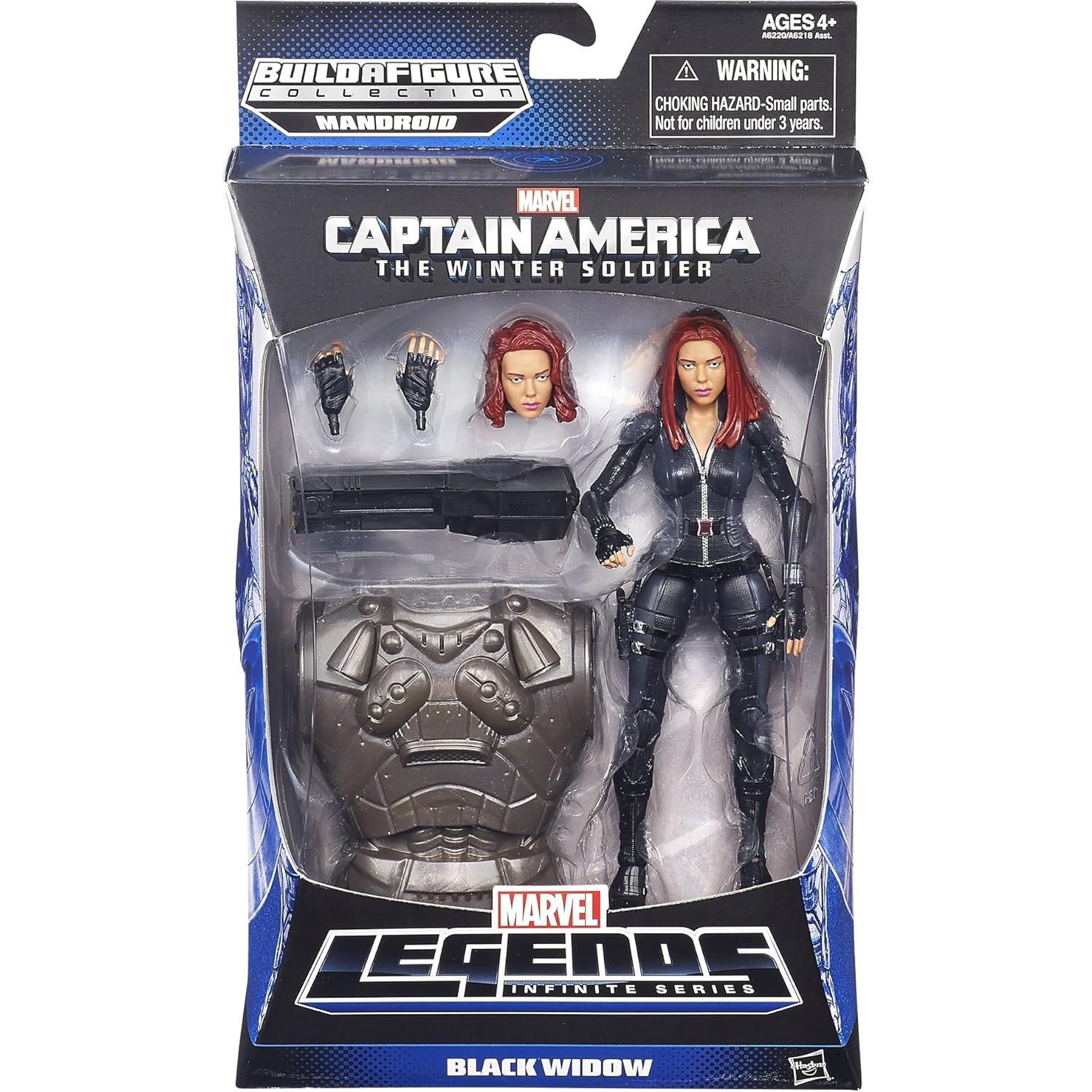 Figura Viuda Negra Marvel Legends 15.2 cm con torso Mandroid