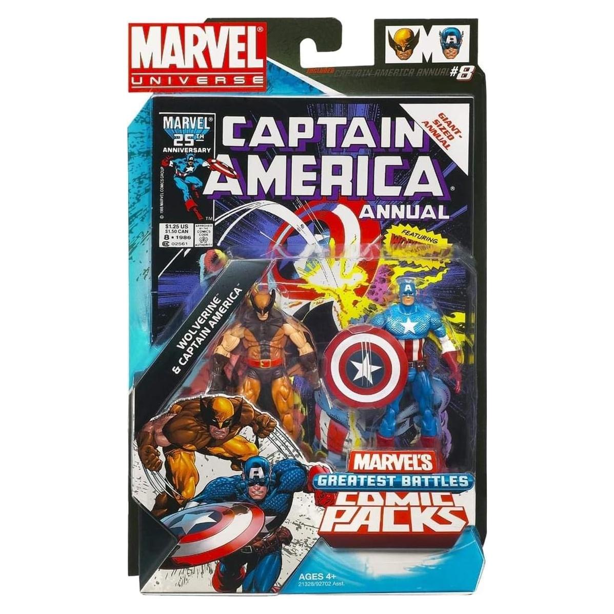 Paquete de Cómics Marvel Wolverine vs Capitán América