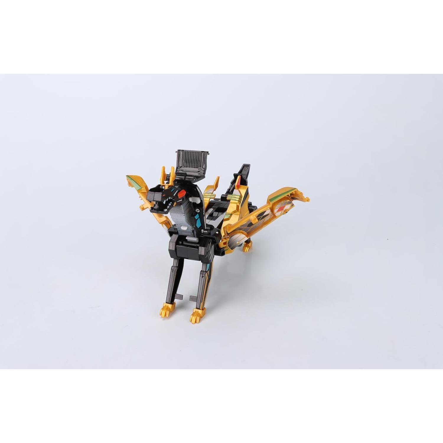 Coche Transformador Dinosaurio Dorado - Juguete Magnético 2 en 1