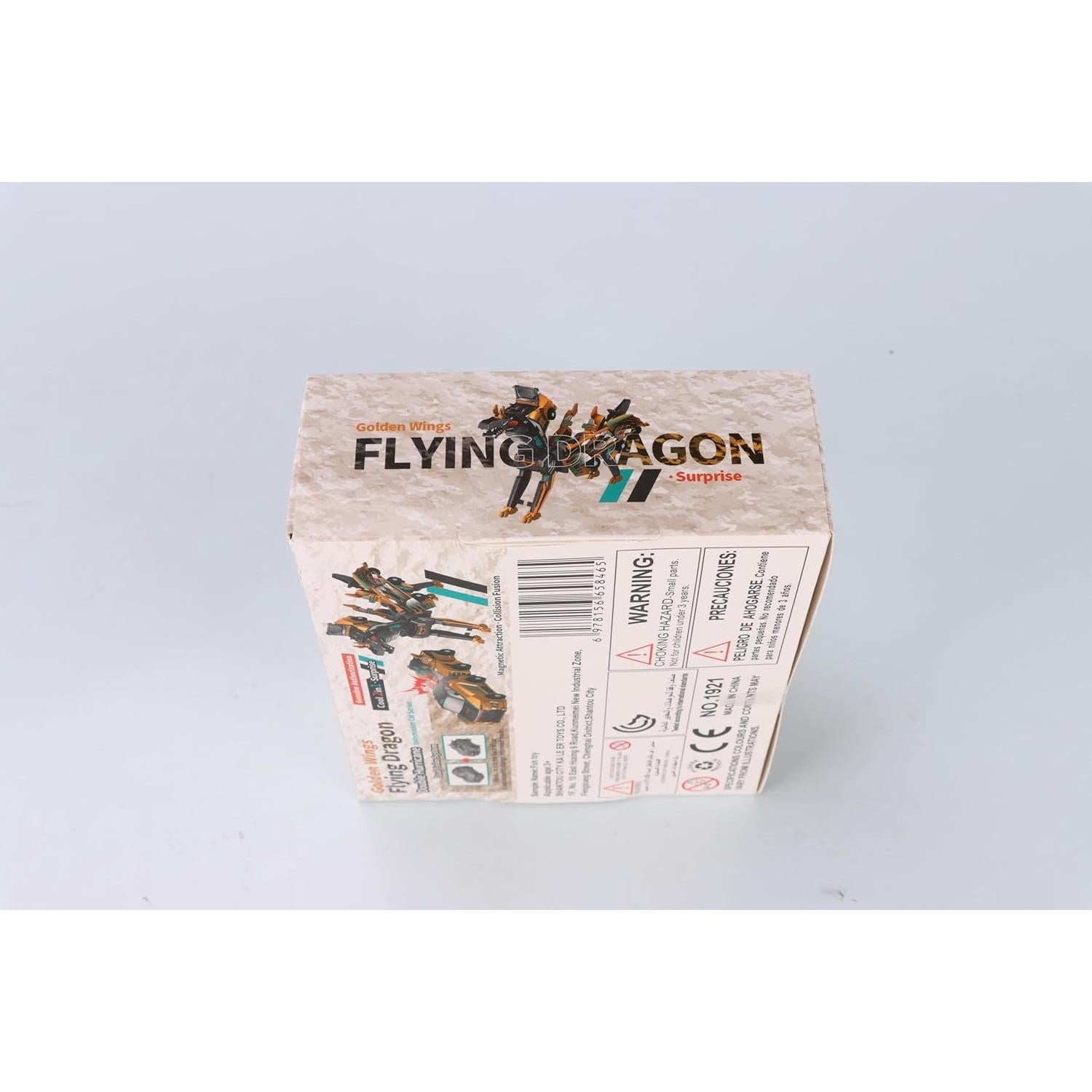 Coche Transformador Dinosaurio Dorado - Juguete Magnético 2 en 1