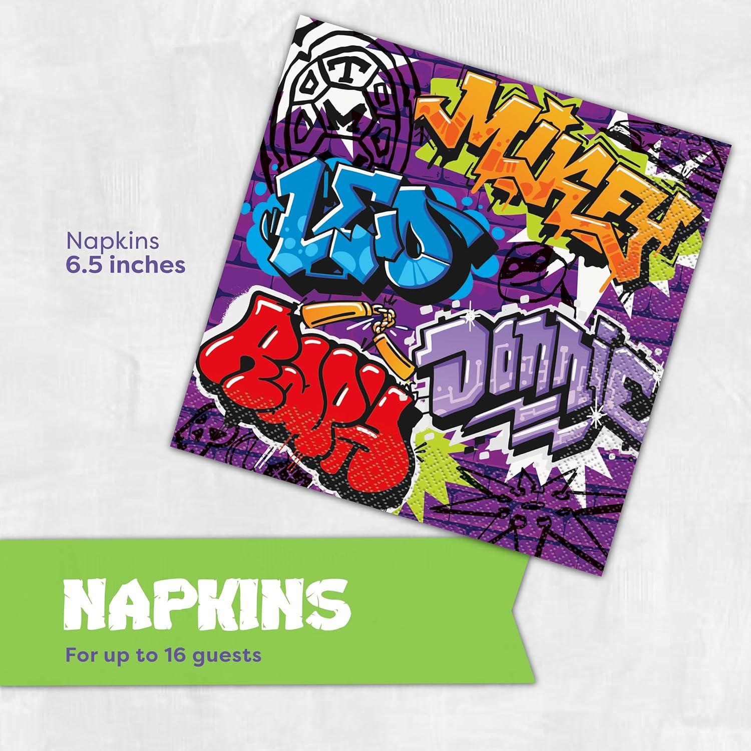 Decoraciones de Fiesta Tortugas Ninja Adolescente - 16 Platos y Servilletas