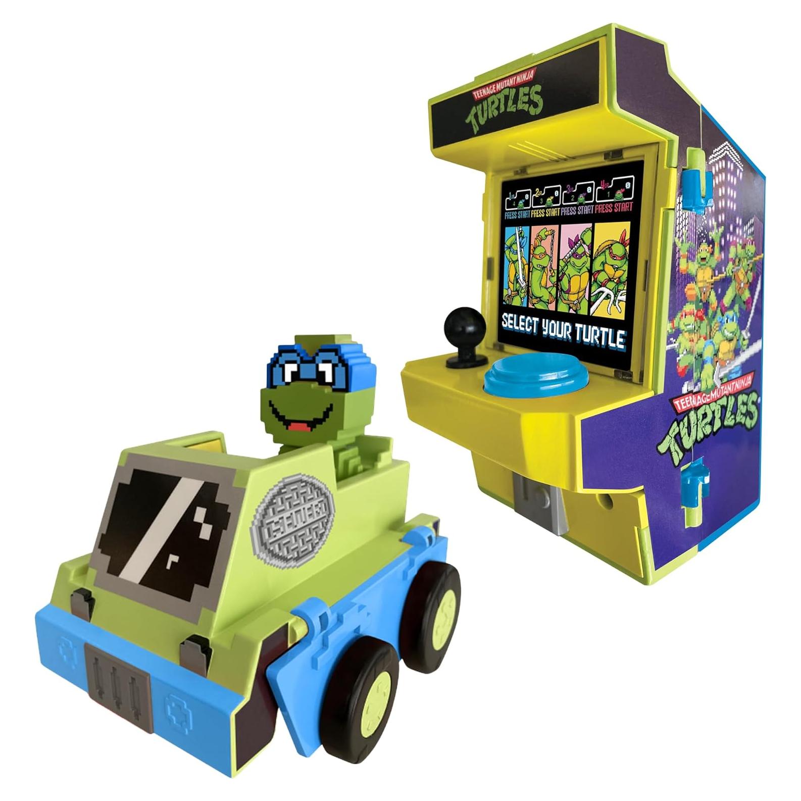 Cabina de Arcade 2-en-1 TMNT Leonardo con Luces y Sonidos