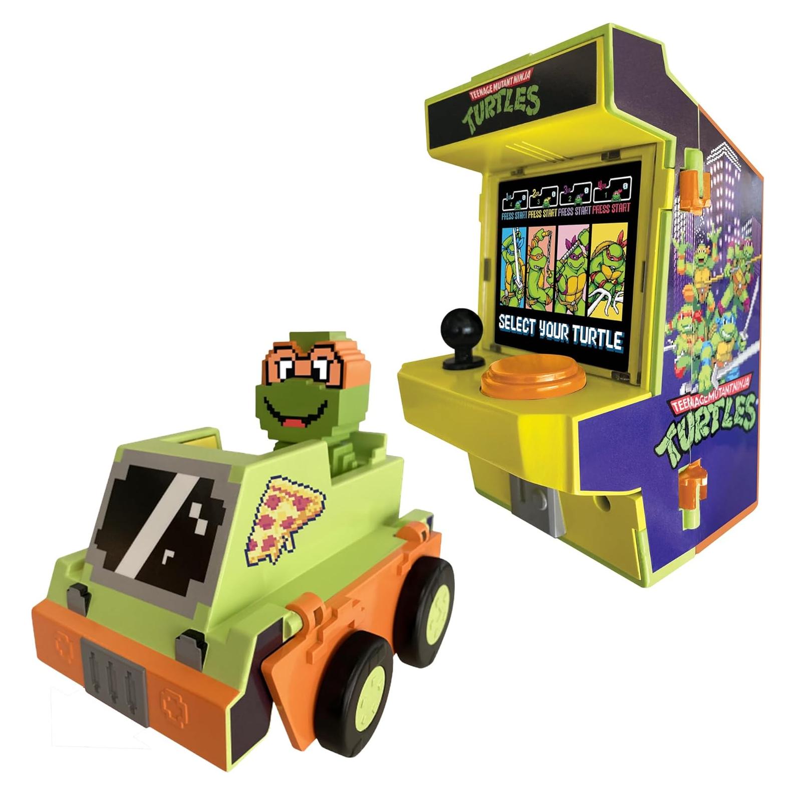 Cabina de Arcade 2-en-1 Michelangelo TMNT con Luces y Sonidos