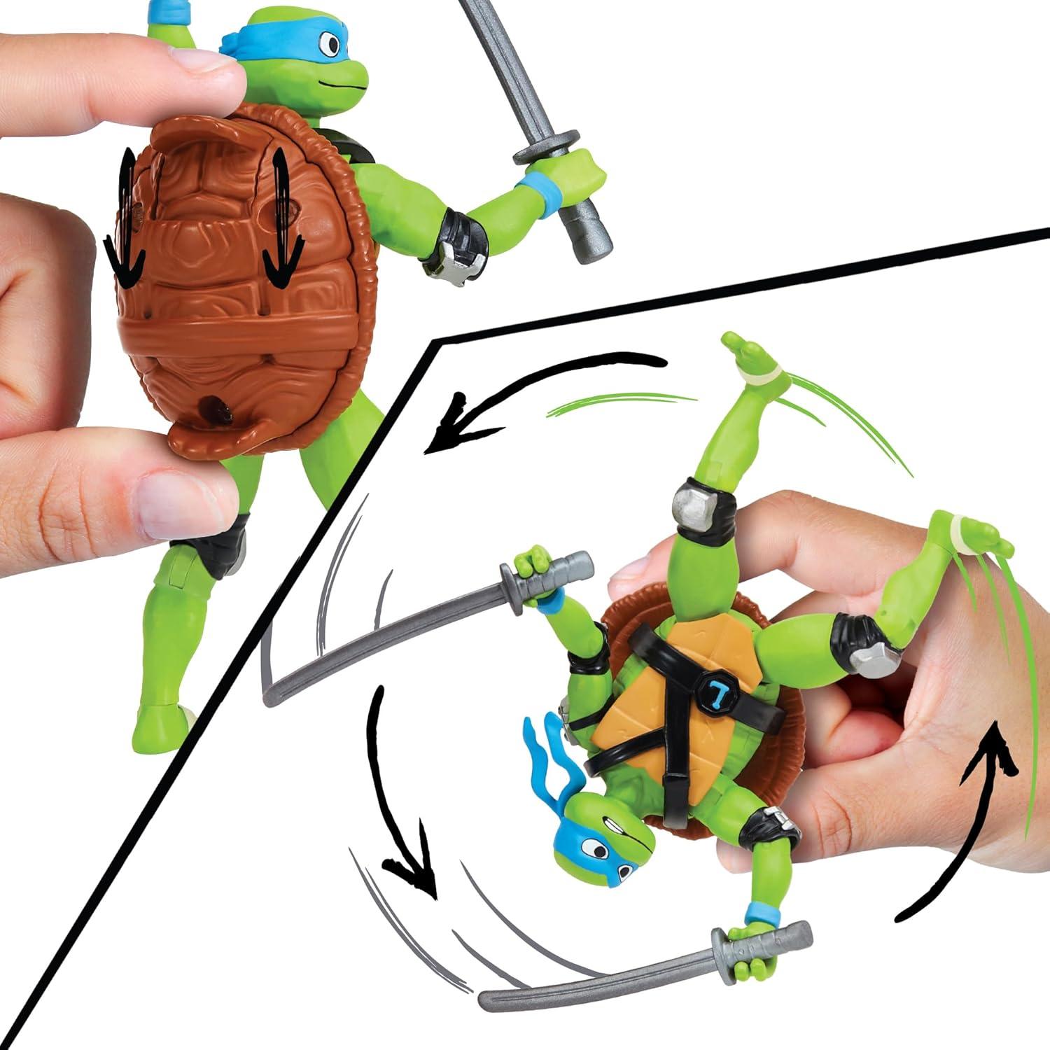 Paquete 4 Figuras Tortugas Ninja Shell Spin Playmates Toys