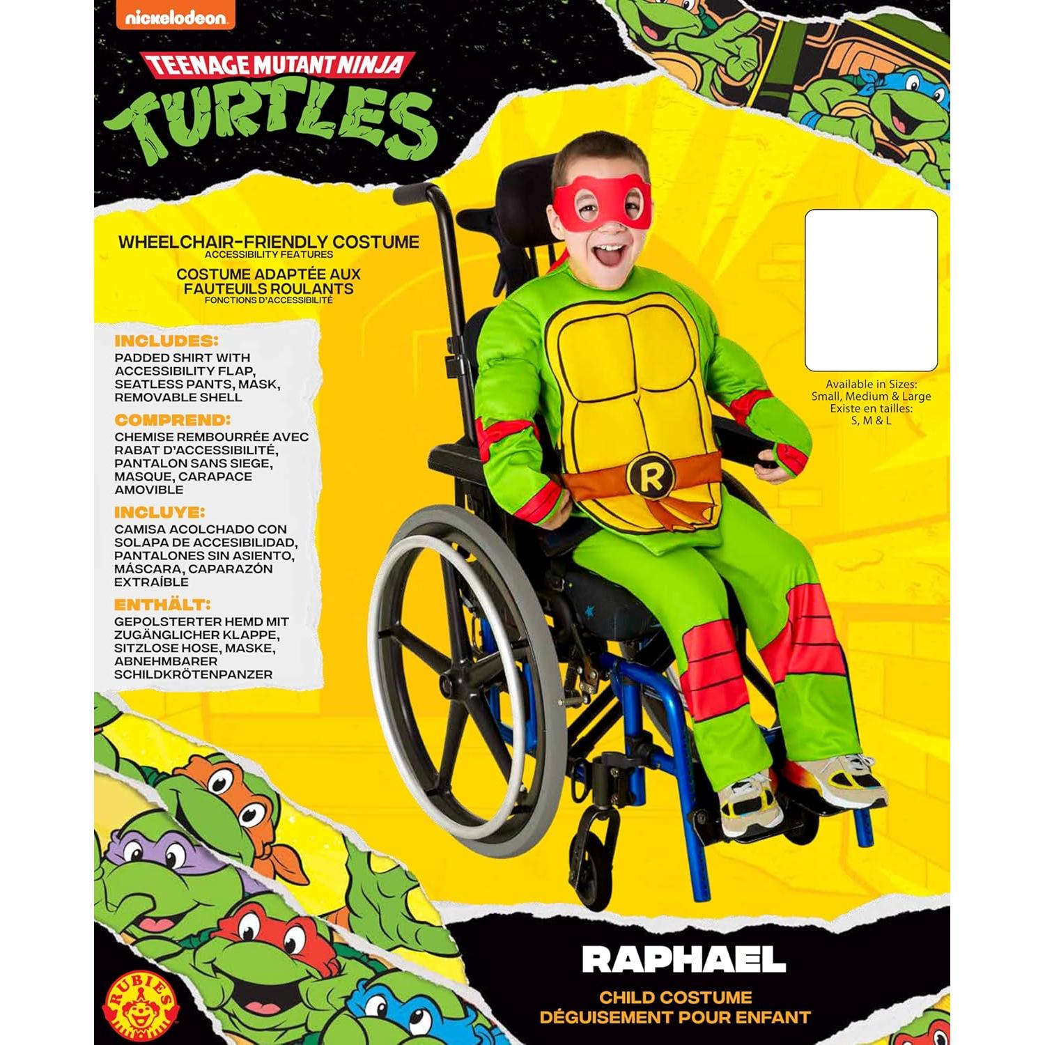 Disfraz adaptativo Raphael Tortugas Ninja Rubies Niños Grande
