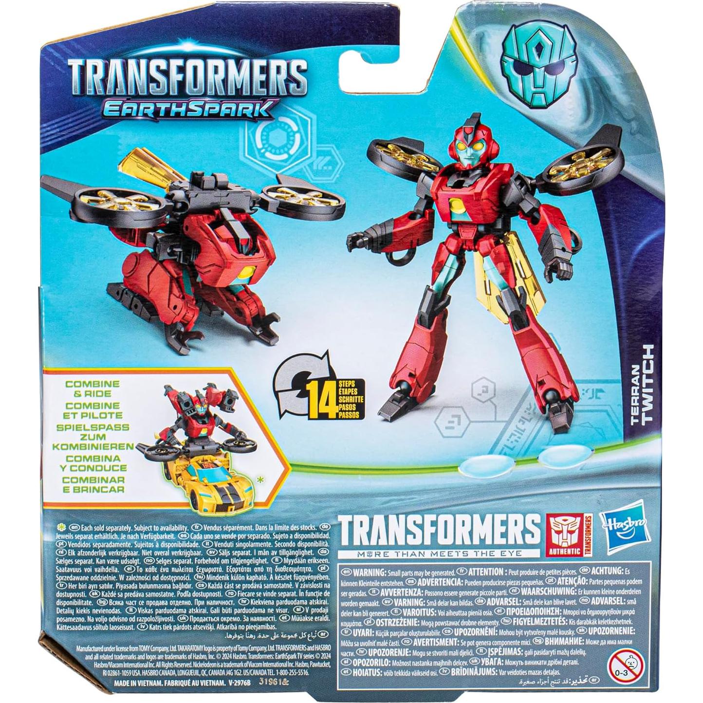 Transformers EarthSpark Terran Twitch Figura de Acción 17.8cm