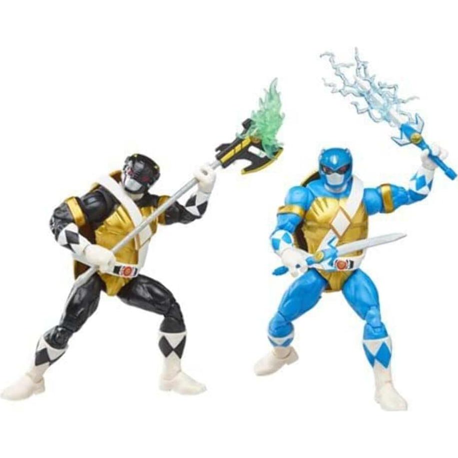 Figuras de Acción Power Rangers X Tortugas Ninja Donatello y Leonardo