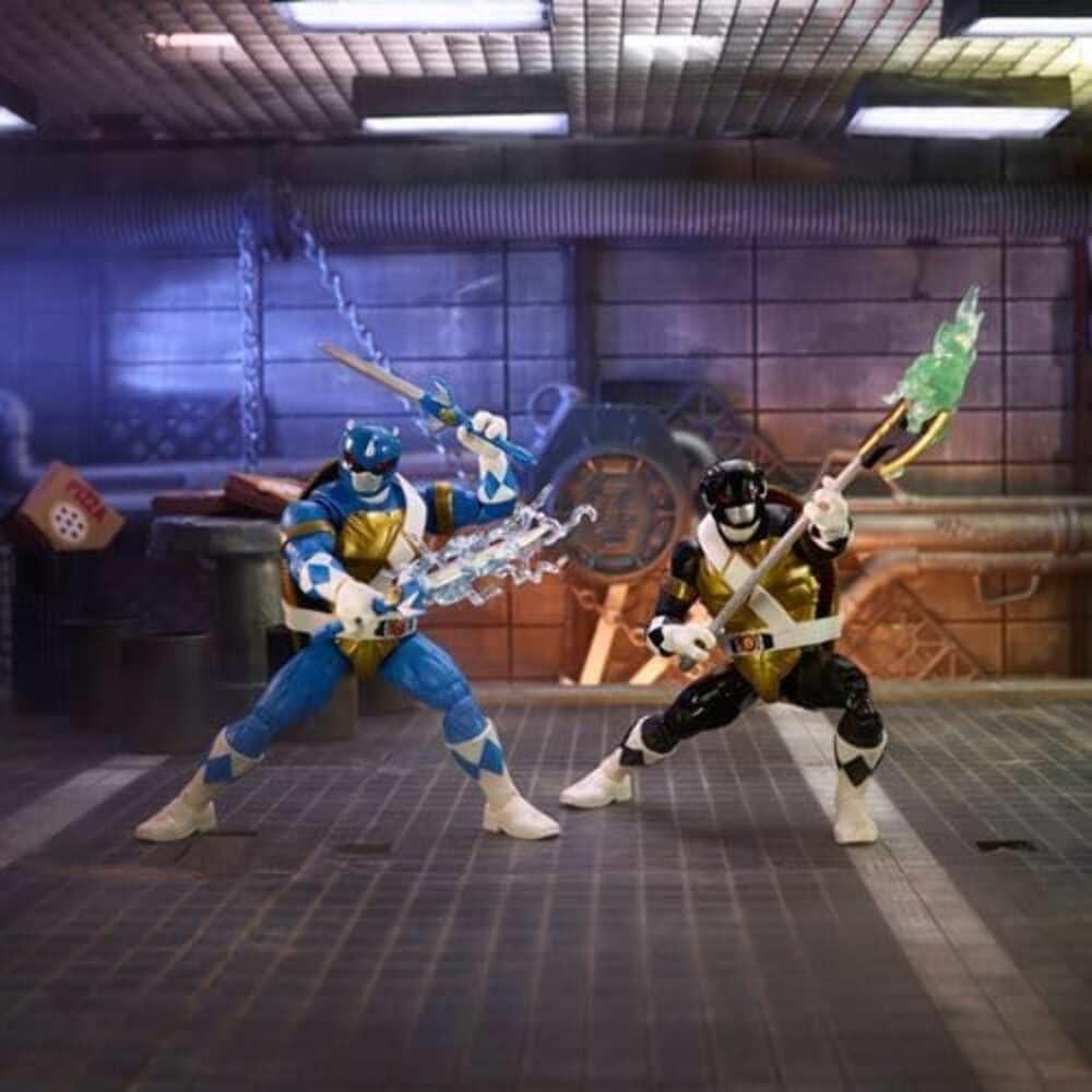 Figuras de Acción Power Rangers X Tortugas Ninja Donatello y Leonardo