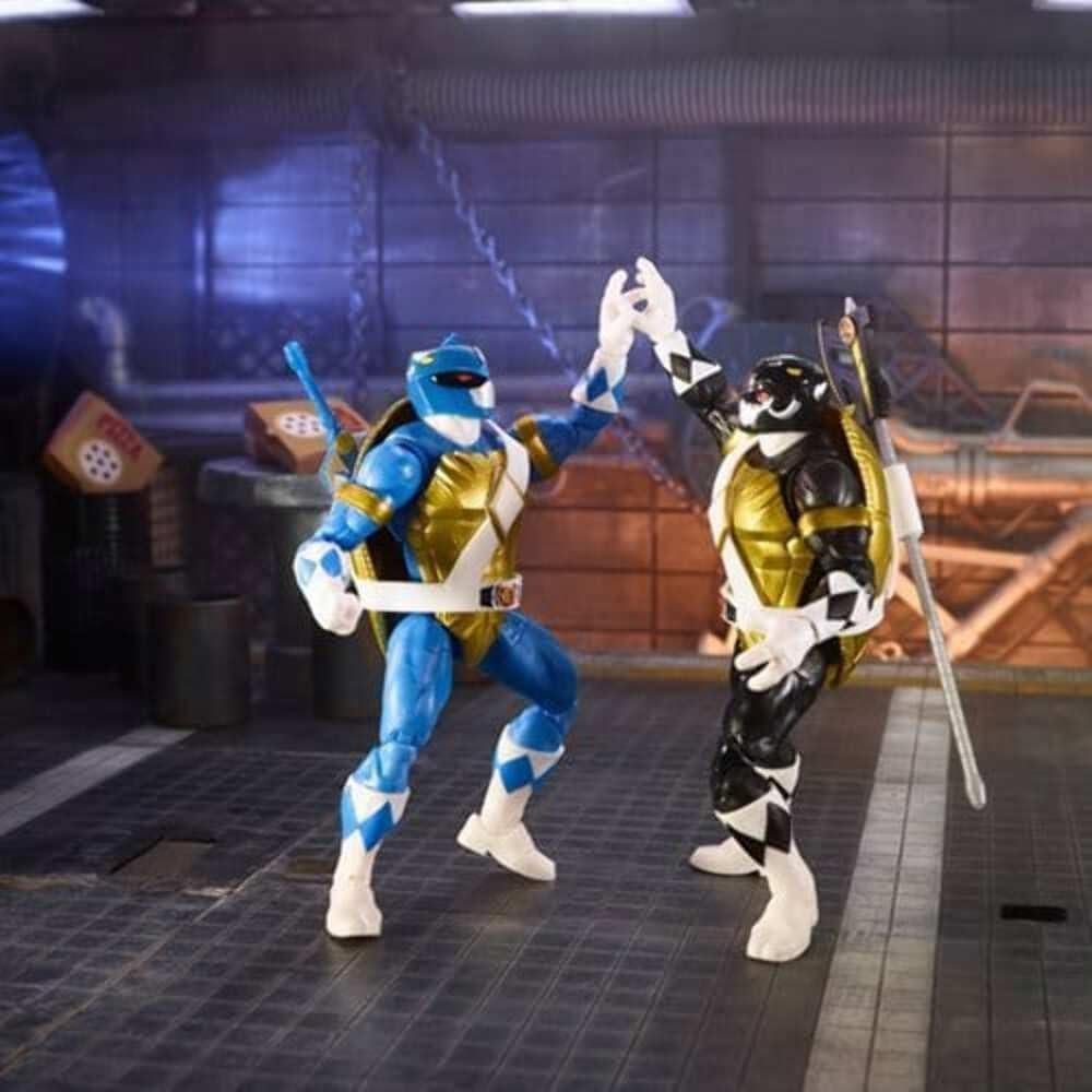 Figuras de Acción Power Rangers X Tortugas Ninja Donatello y Leonardo
