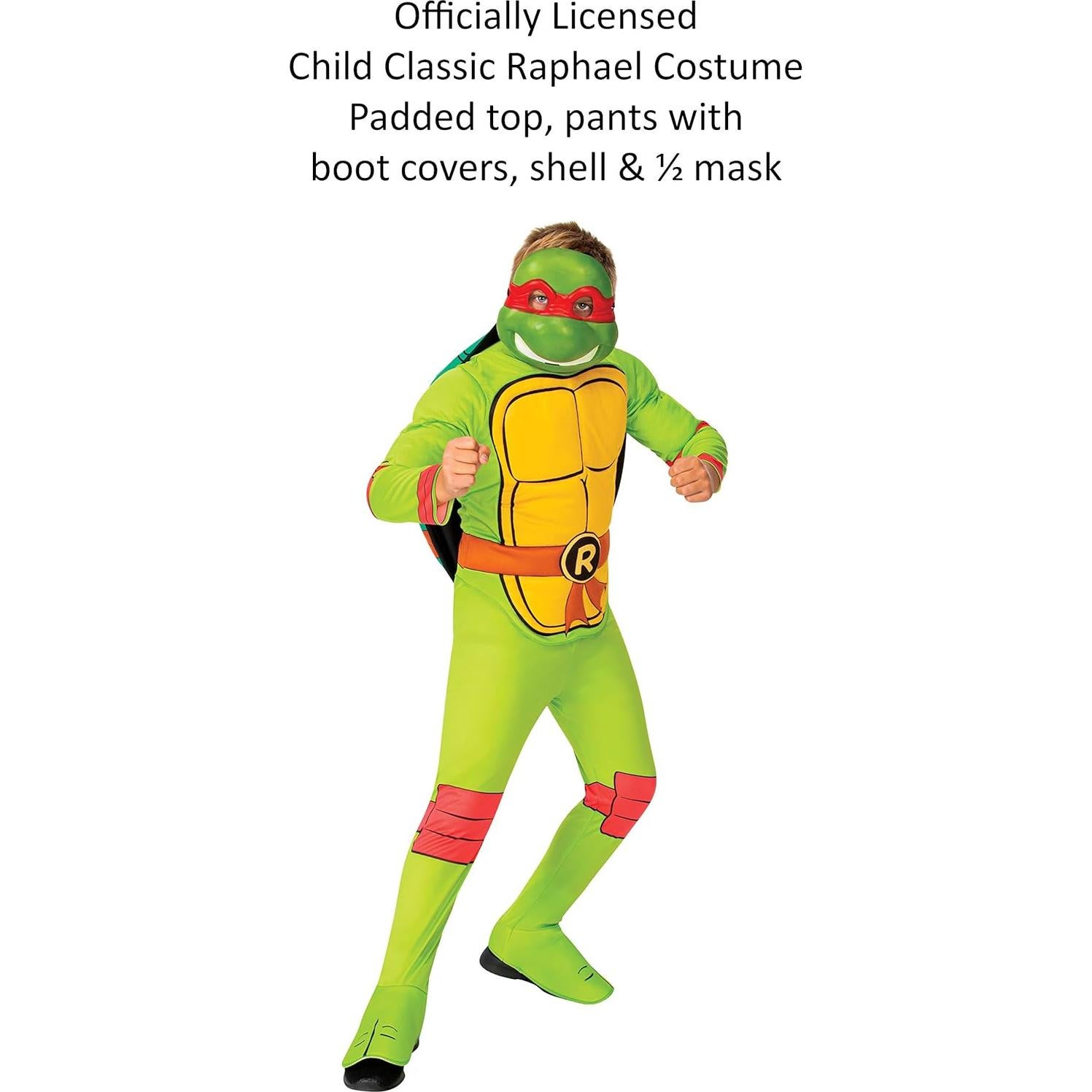 Disfraz Clásico Retro Raphael Tortugas Ninja Rubie's Niños