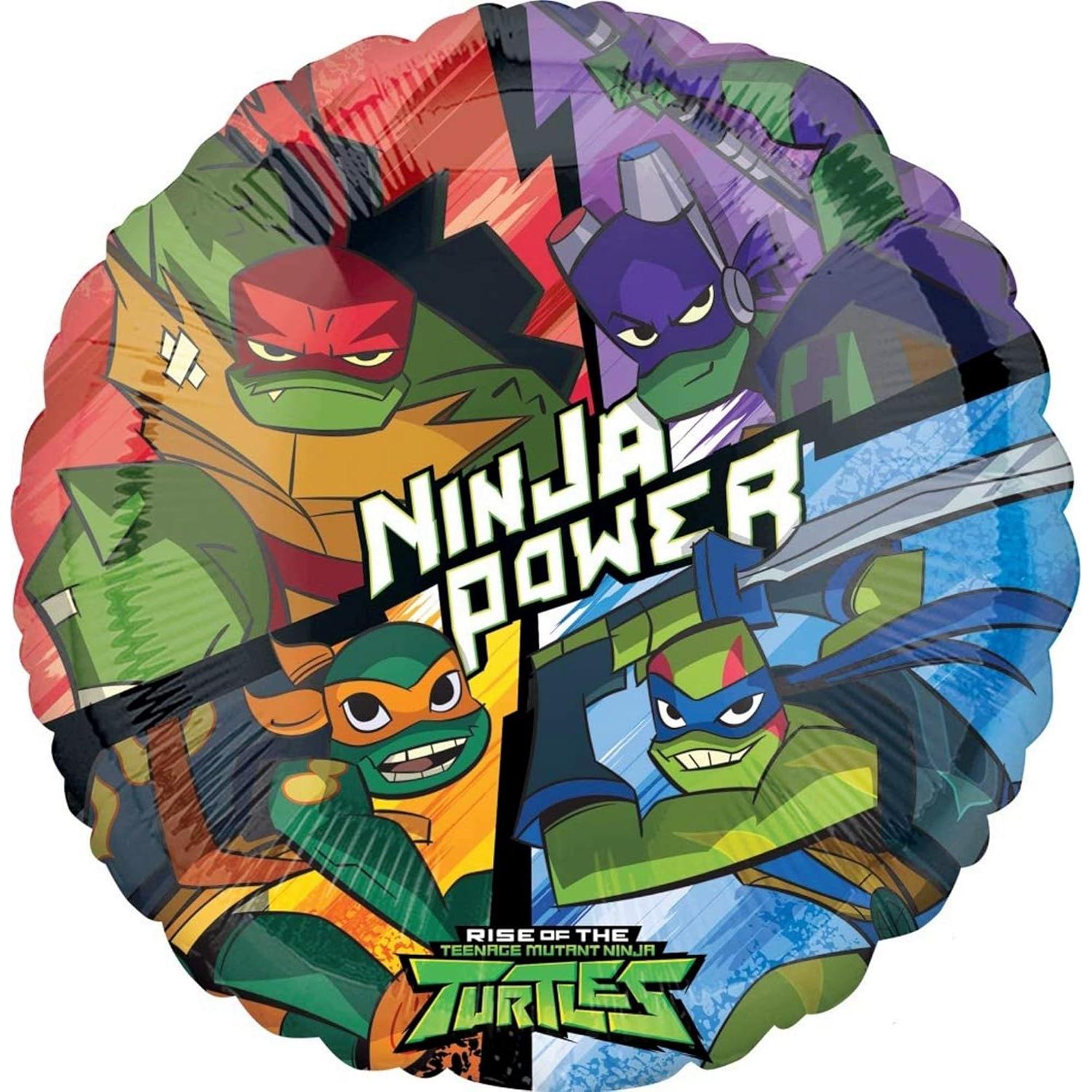 Paquete de Globos TMNT Anagram Cumpleaños 8+ - 6 Piezas