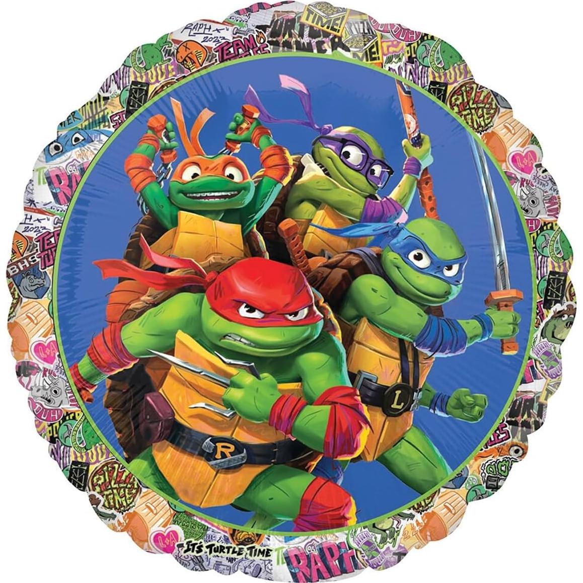 Paquete de Globos TMNT Anagram Cumpleaños 8+ - 6 Piezas