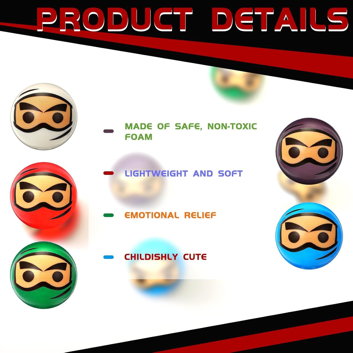 Liliful 20 Pelotas Antiestrés Ninja - Juguetes Alivio Ansiedad