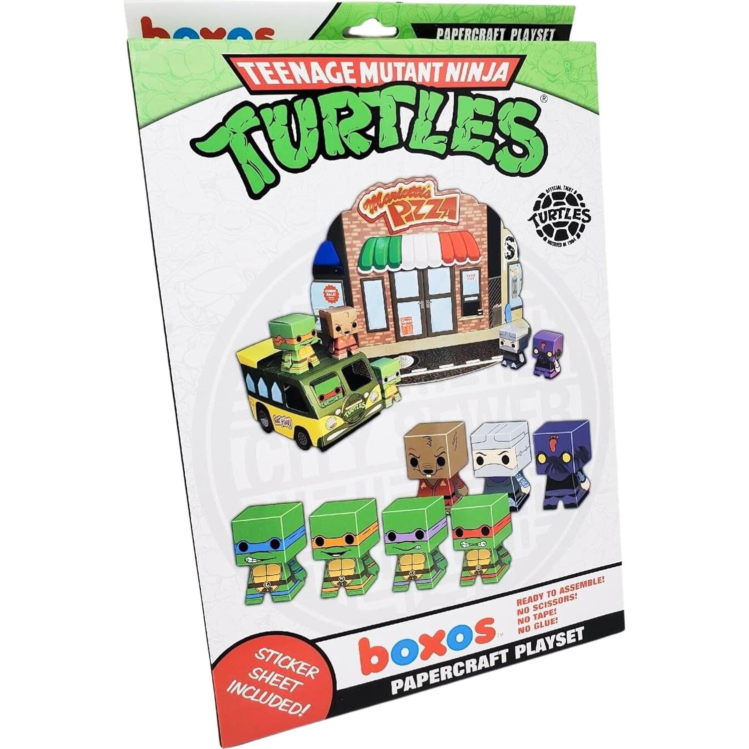 Playset Papercraft Tortugas Ninja Funko - Donatello, Michelangelo, Leonardo, Raphael, Splinter