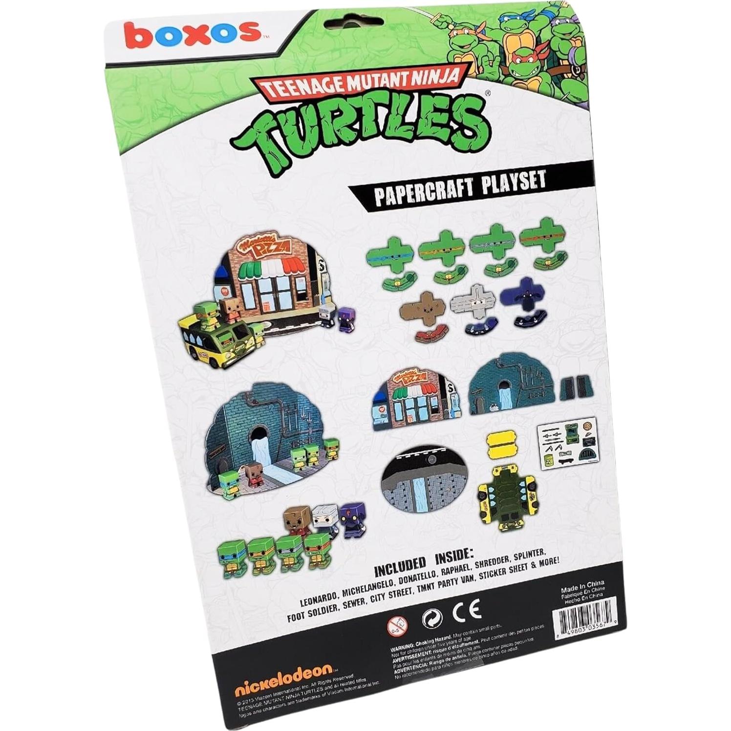 Playset Papercraft Tortugas Ninja Funko - Donatello, Michelangelo, Leonardo, Raphael, Splinter