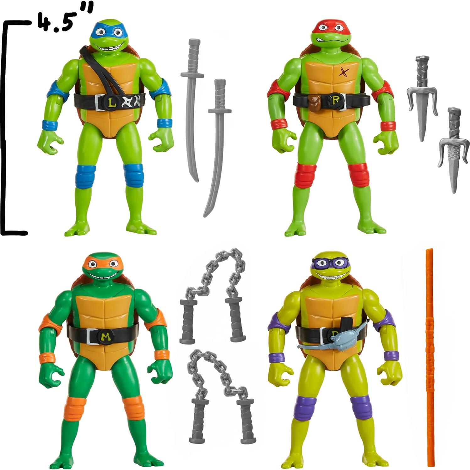 Figuras Tortugas Ninja Adolescentes Playmates 4-Pack