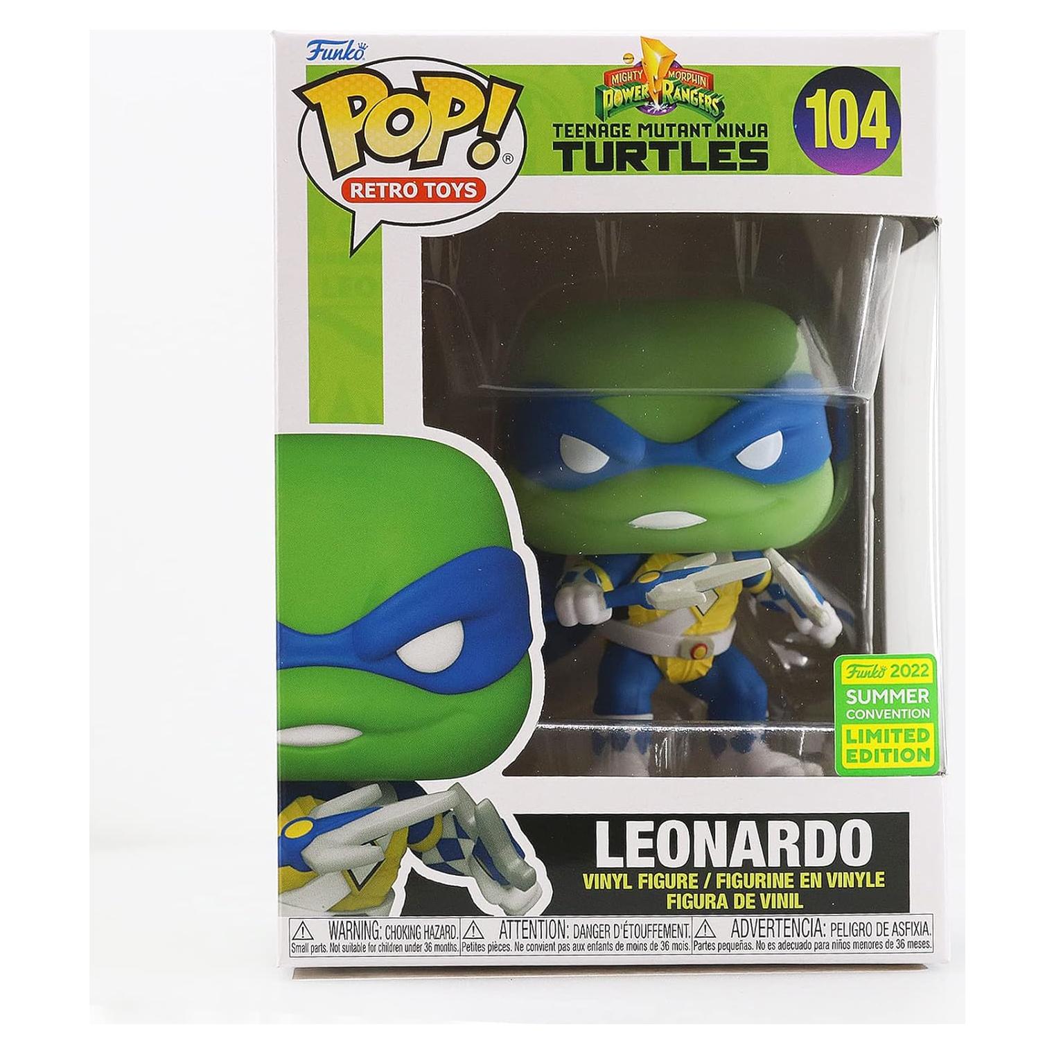 Funko Pop! Leonardo Ranger Azul TMNT/Power Rangers - Exclusivo