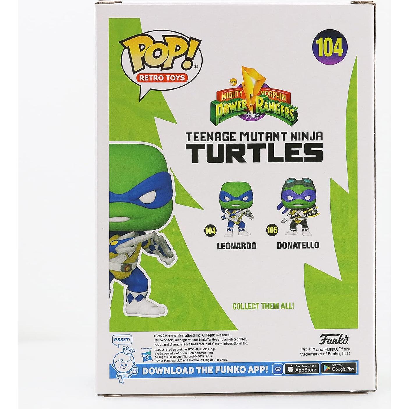 Funko Pop! Leonardo Ranger Azul TMNT/Power Rangers - Exclusivo