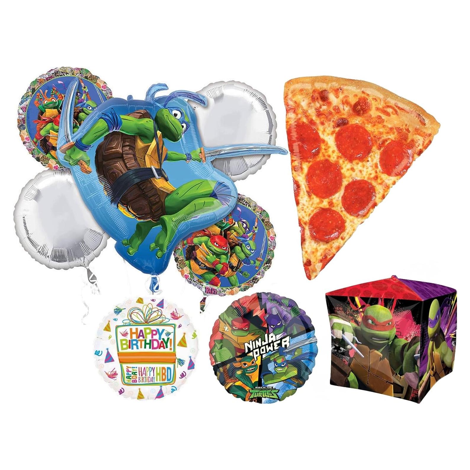 Ramo de Globos TMNT Anagram Cumpleaños 8 años + 7 globos