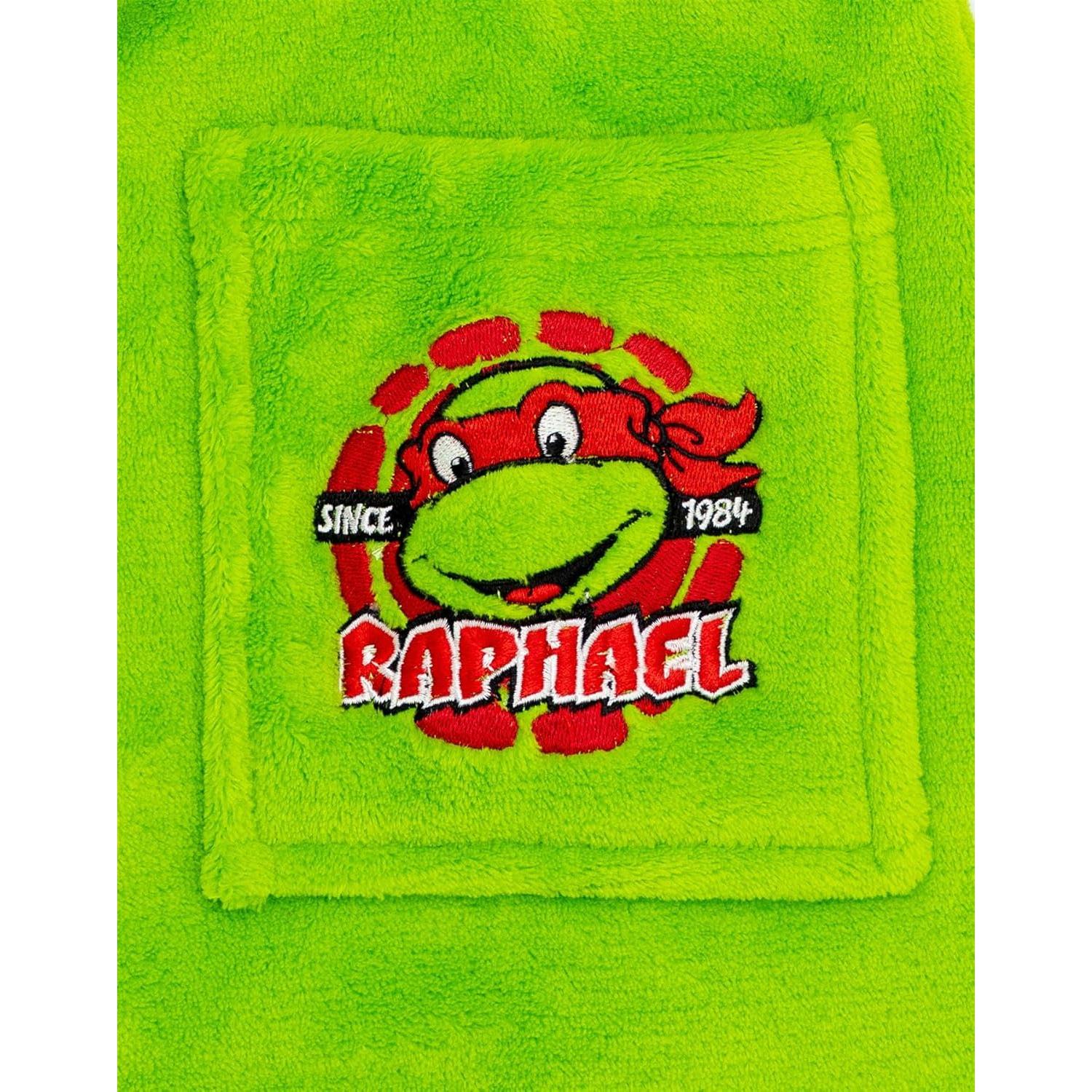 Bata de baño con capucha TMNT para niños 9-10 años verde