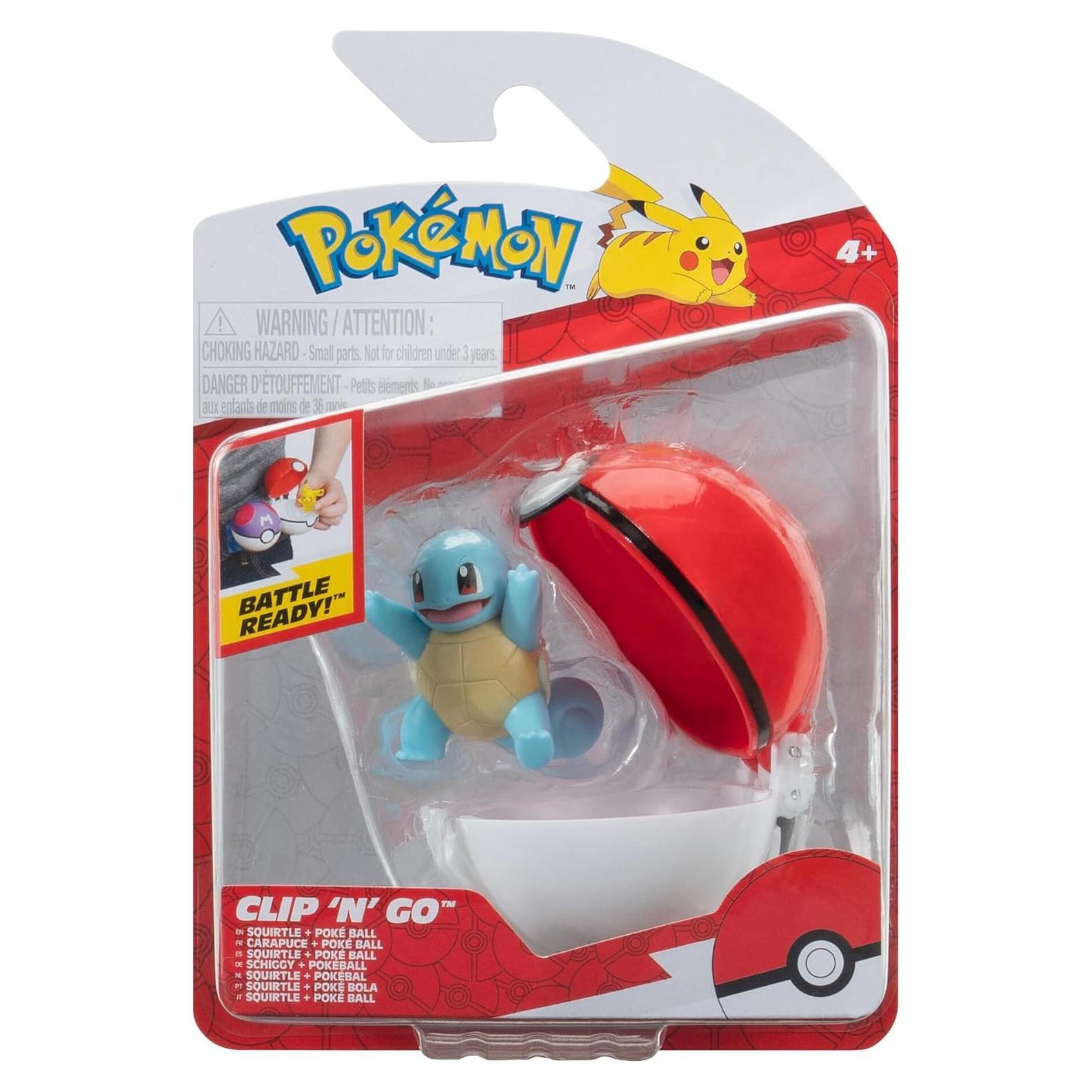 Pokémon Clip 'N' Go Squirtle y Poké Ball - Figura 5.1 cm