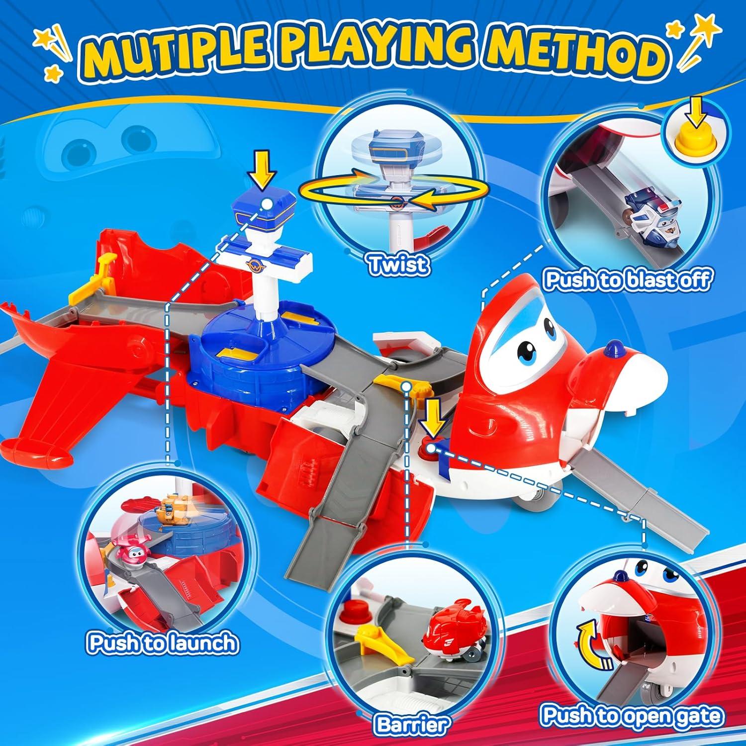 Torre de Despegue Jett Super Wings 2-en-1 con Mini Jett 5 cm