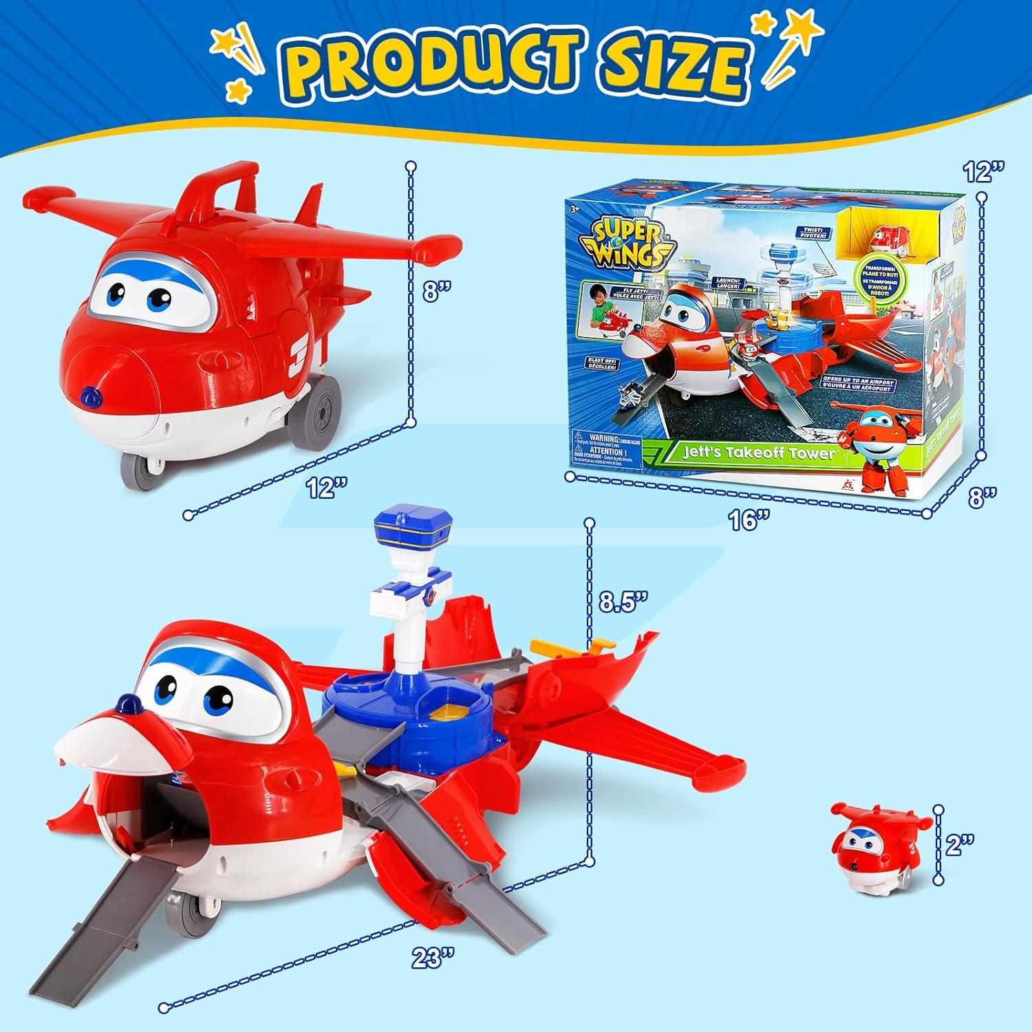 Torre de Despegue Jett Super Wings 2-en-1 con Mini Jett 5 cm