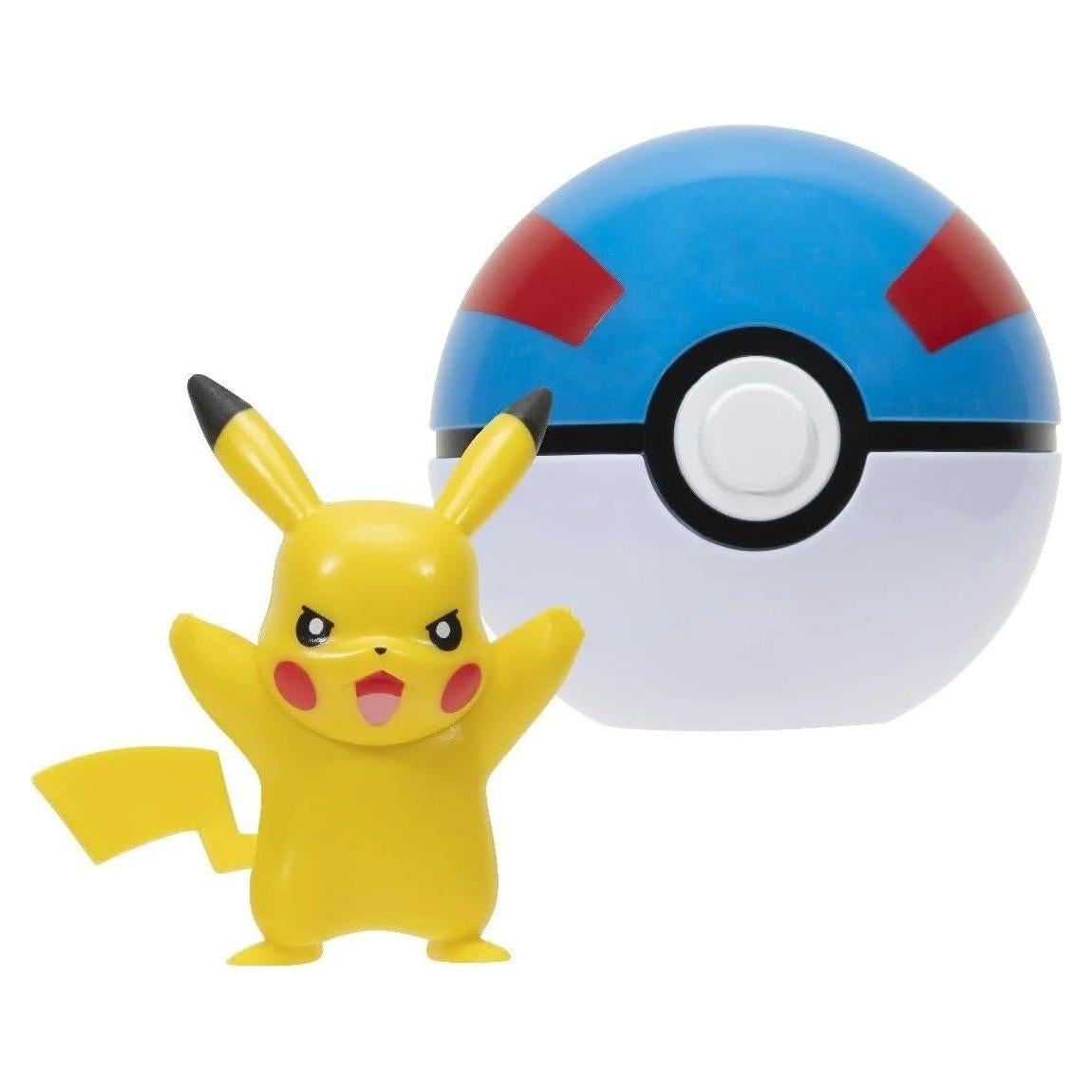 Pokémon Clip 'n' Go - Pokébola con Pikachu 5 cm - Jazwares