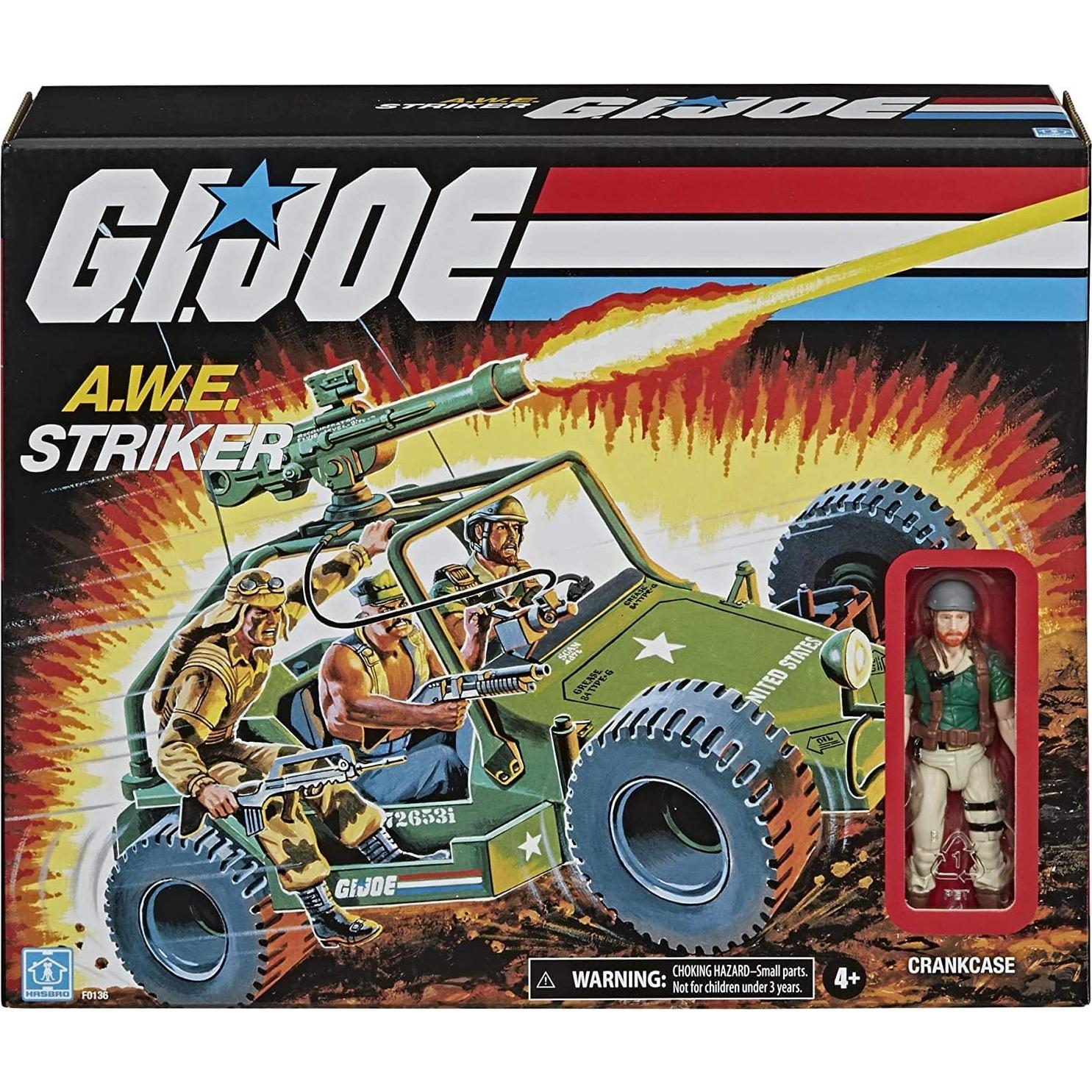 Vehículo G.I. Joe Retro A.W.E. Striker Hasbro con Figura Crankcase
