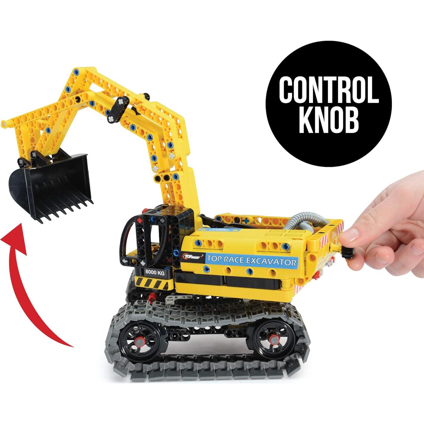 Juguete de Construcción Top Race TR-811 2 en 1 Excavadora y Robot