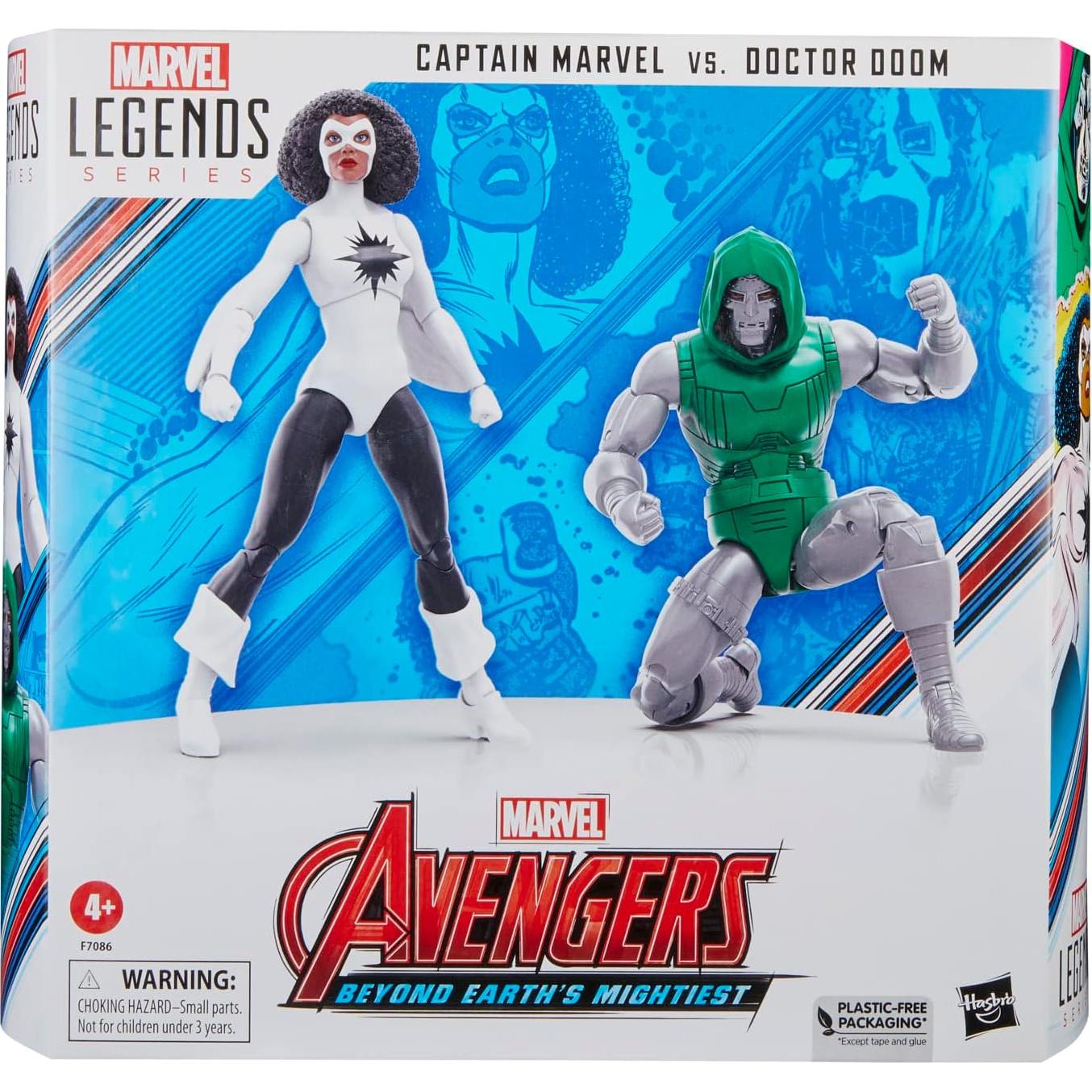Figuras de Acción Marvel Legends Capitán Marvel y Doctor Doom 15 cm