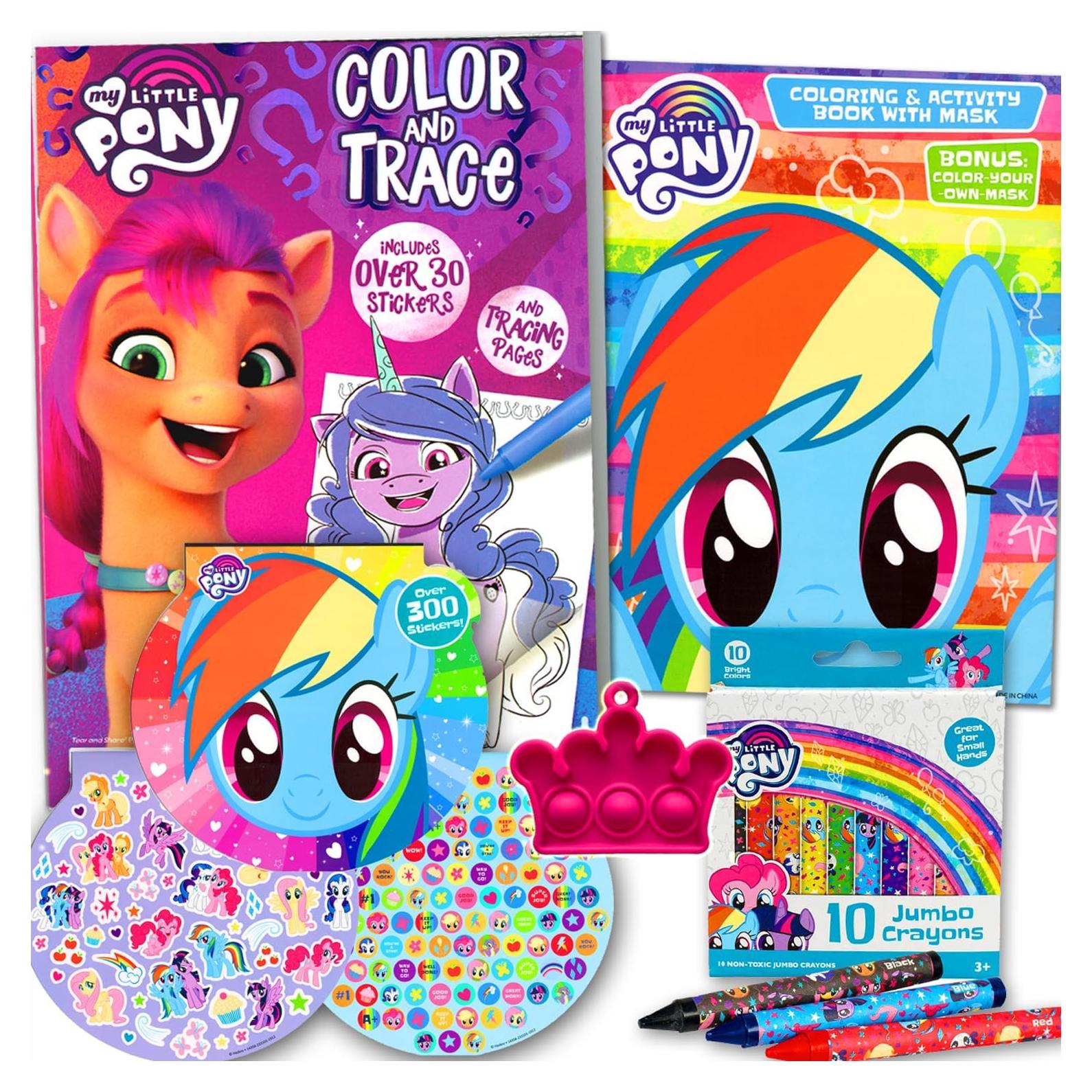 Set de Libros para Colorear My Little Pony con Stickers y Utensilios