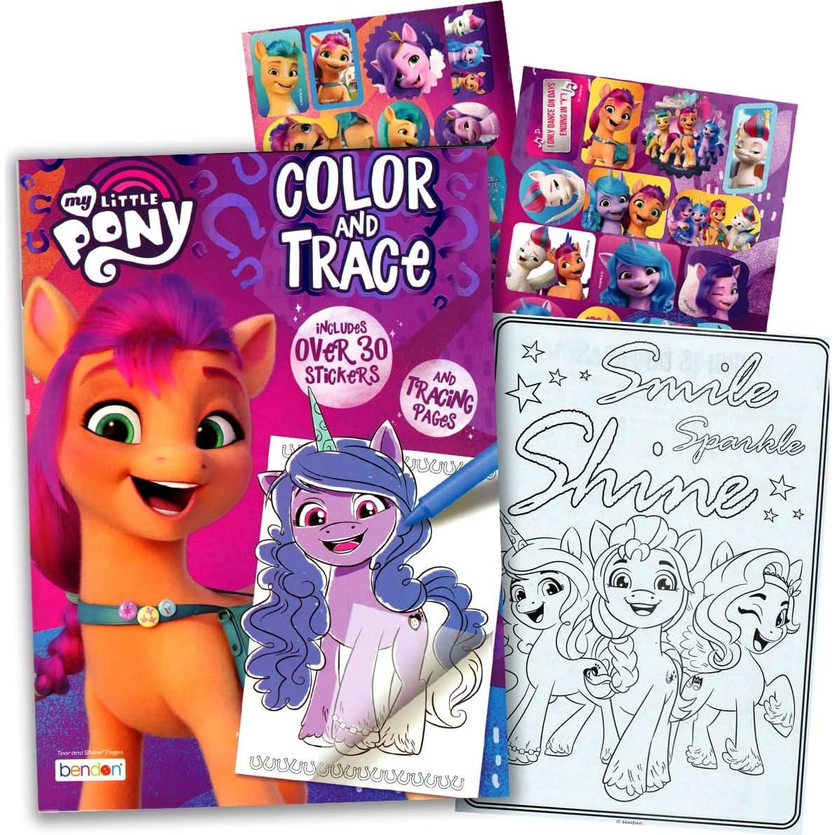 Set de Libros para Colorear My Little Pony con Stickers y Utensilios