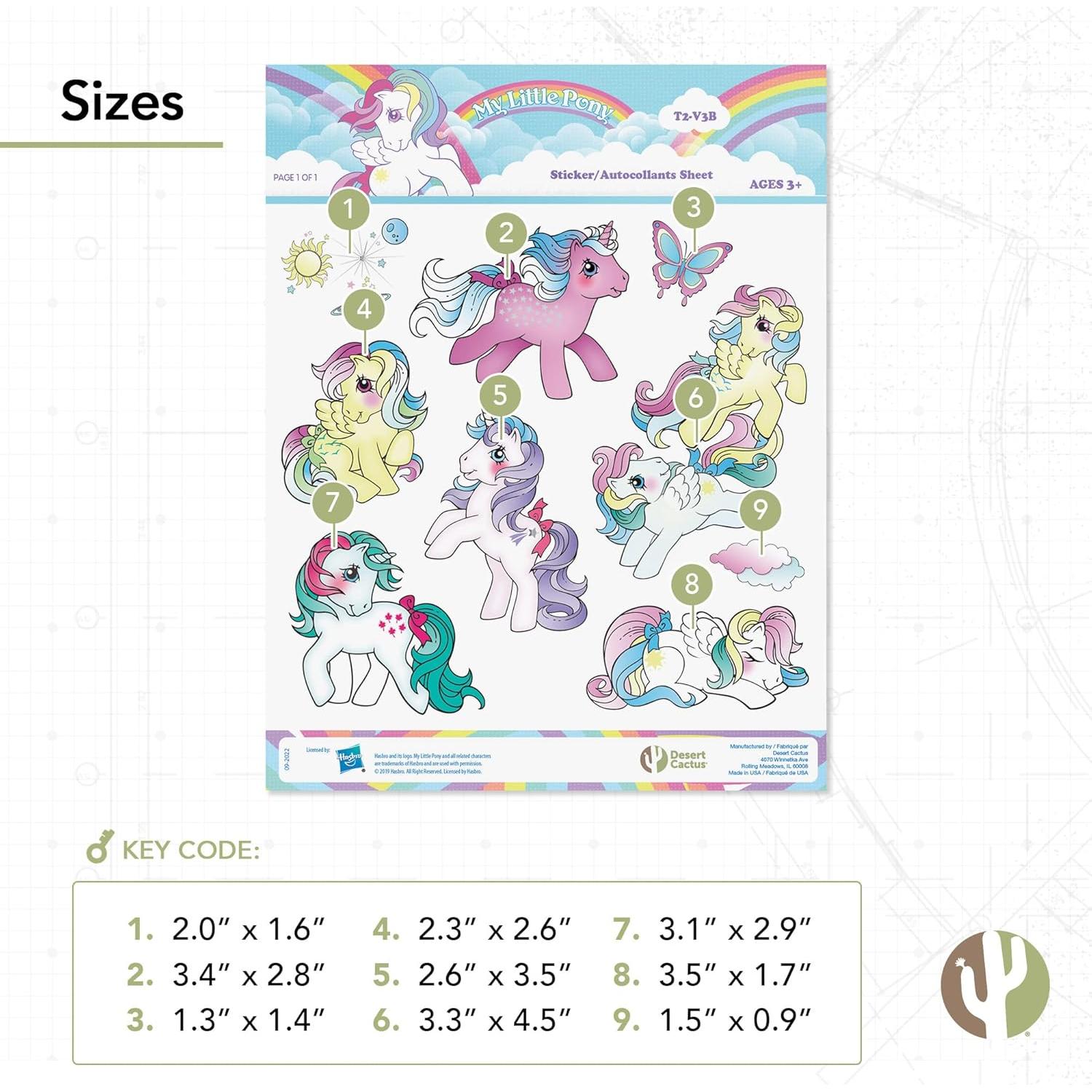 Calcomanías Mi Pequeño Pony Desierto Cactus - 9 Vinilos 21.6x27.9cm