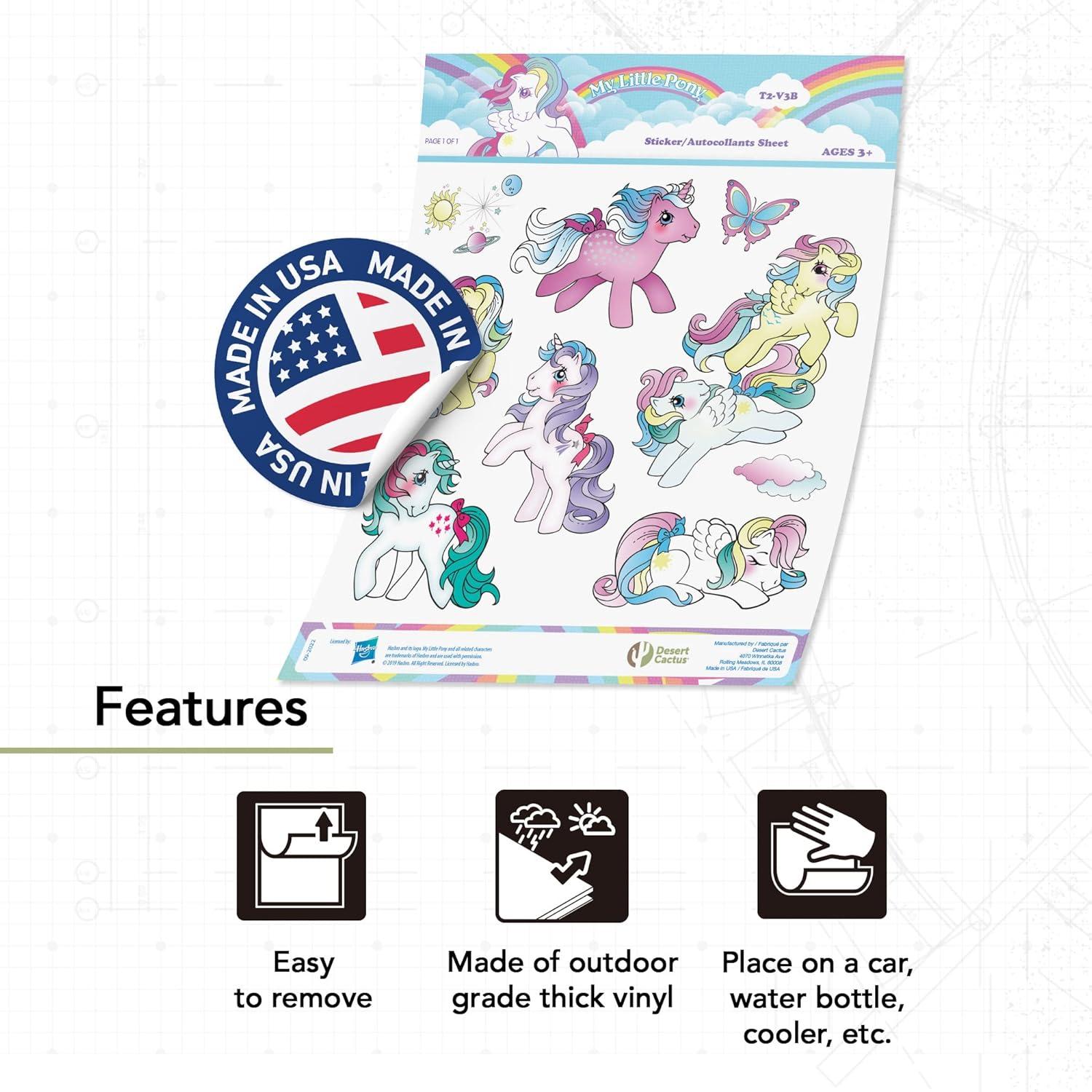 Calcomanías Mi Pequeño Pony Desierto Cactus - 9 Vinilos 21.6x27.9cm