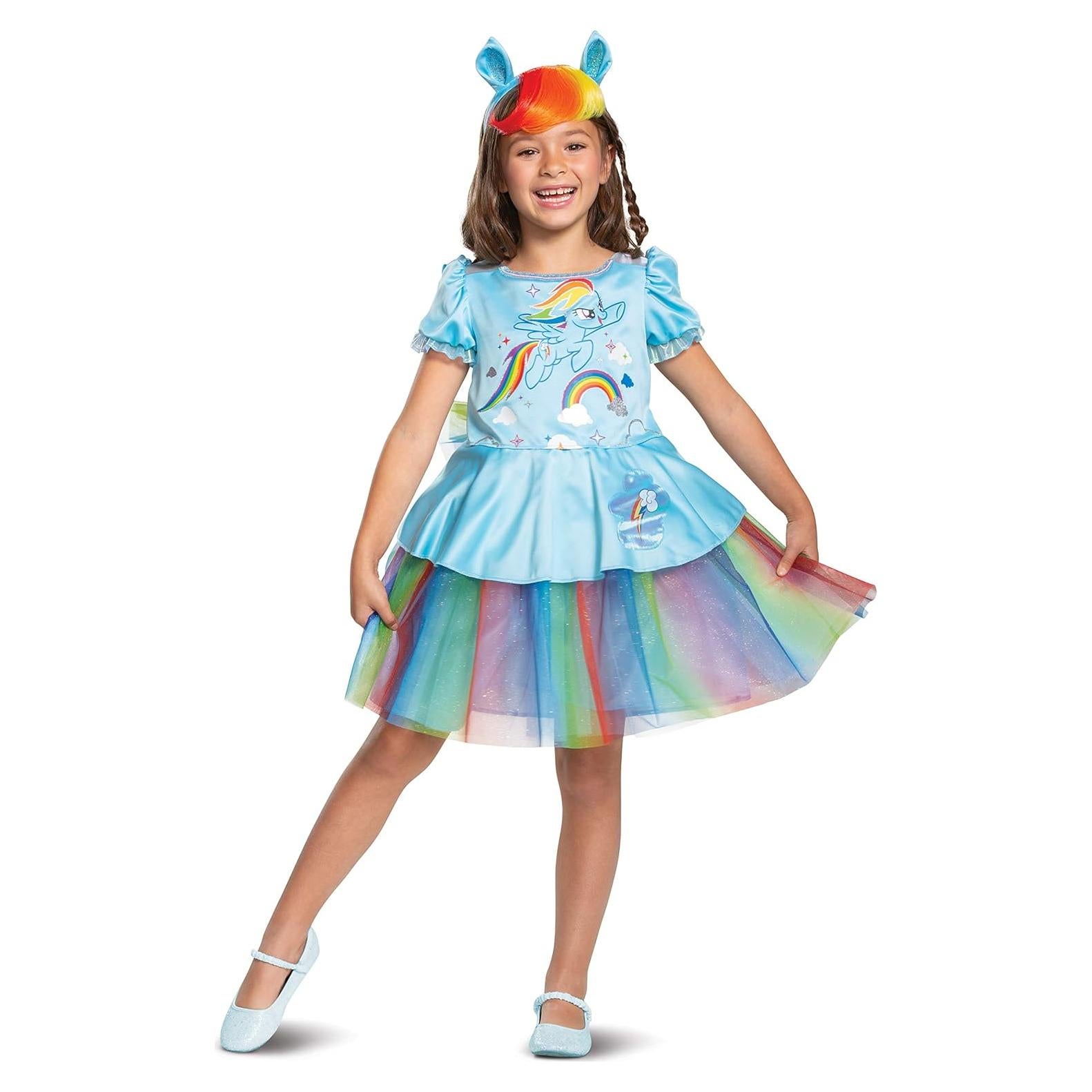 Disfraz Deluxe Tutu Rainbow Dash Niña XS 3T-4T