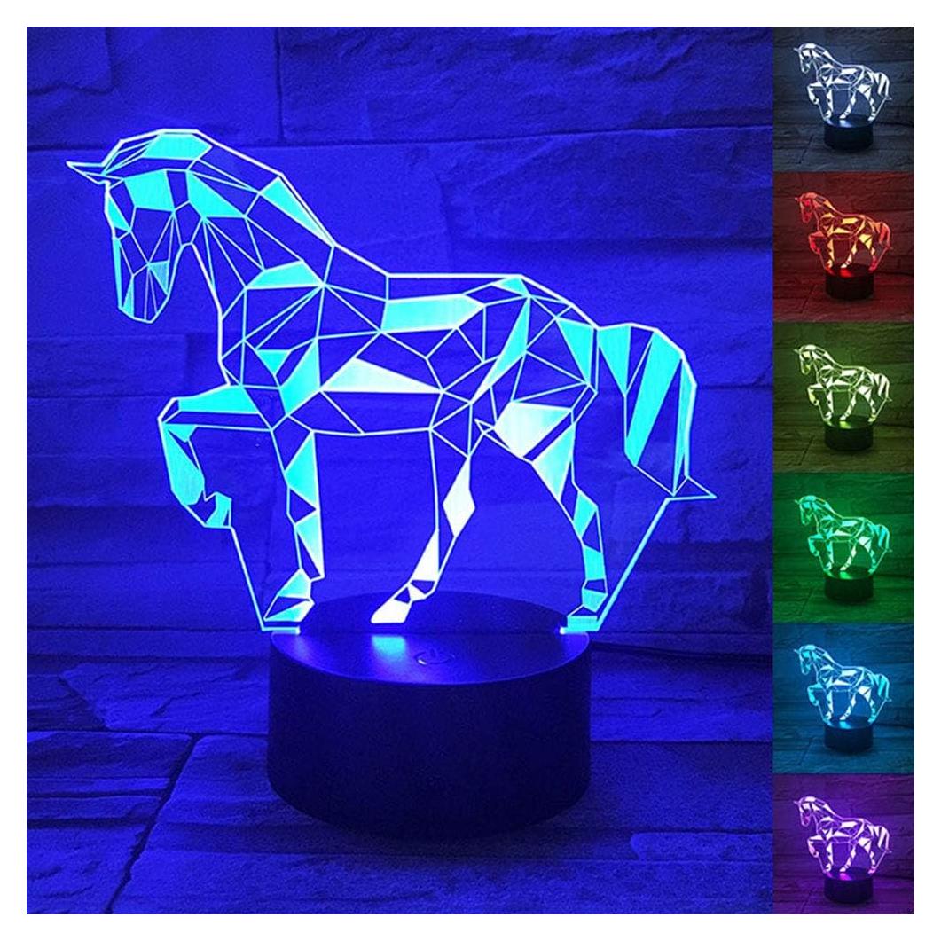 Lámpara Nocturna 3D Caballo WANTASTE con Control Remoto