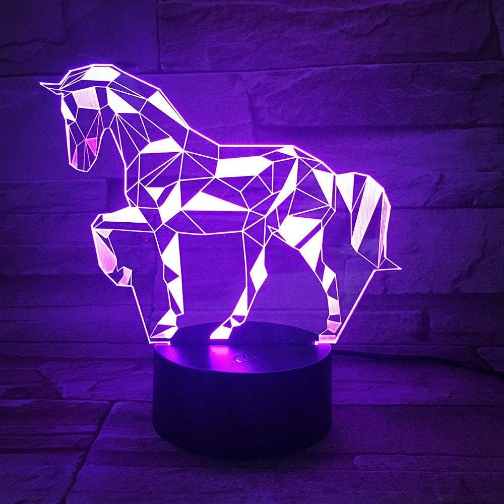 Lámpara Nocturna 3D Caballo WANTASTE con Control Remoto