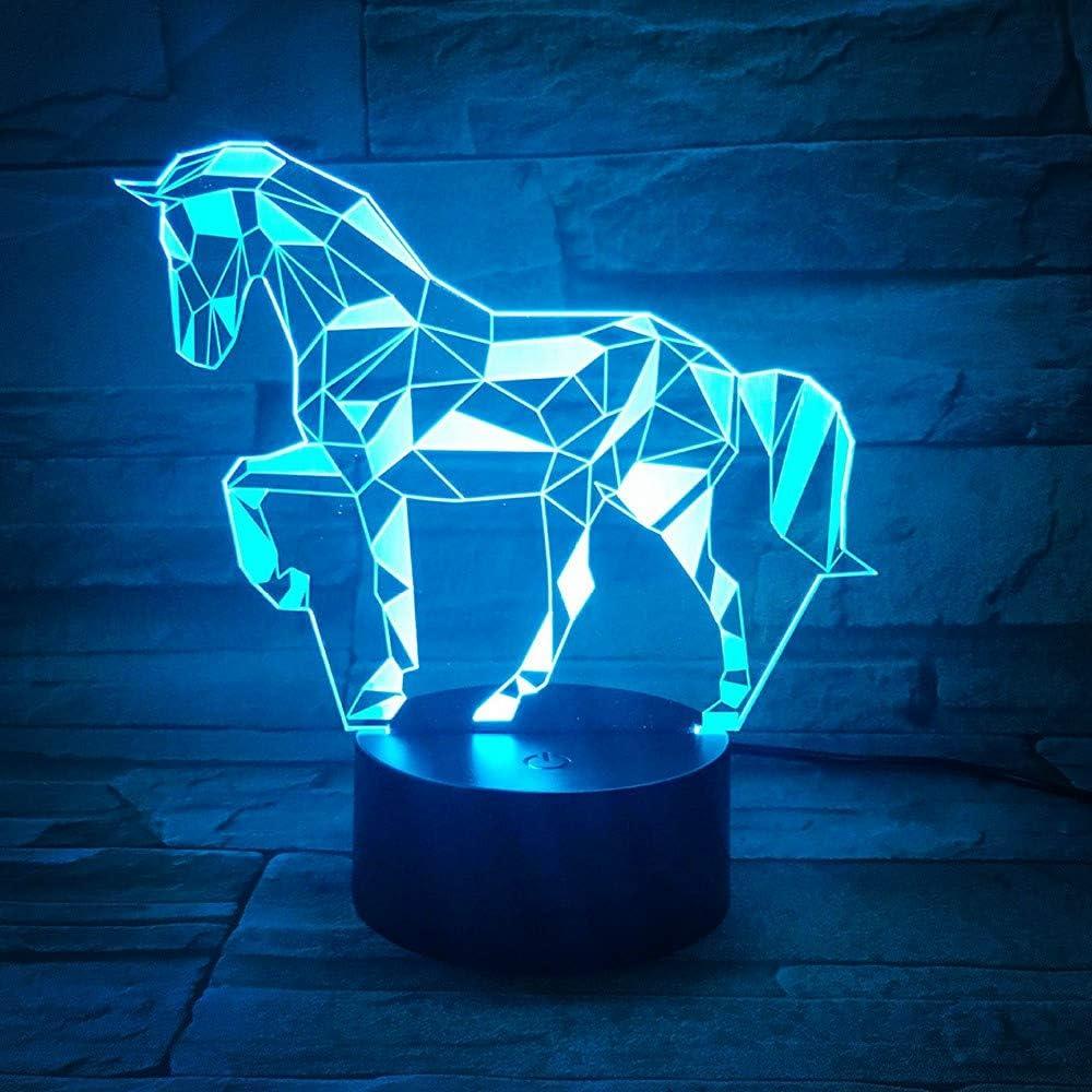 Lámpara Nocturna 3D Caballo WANTASTE con Control Remoto